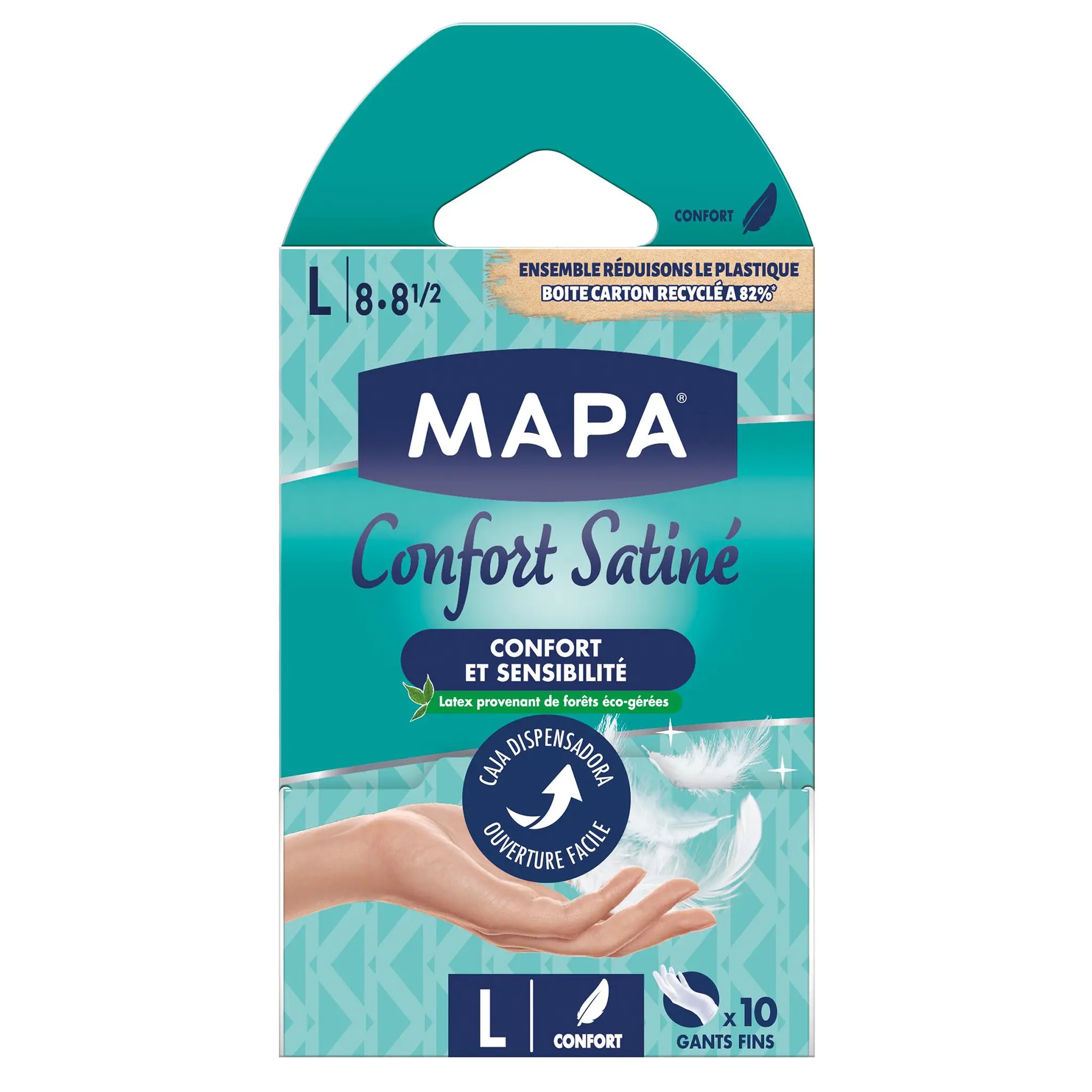 MAPA Gants fins douceur satinée taille L
