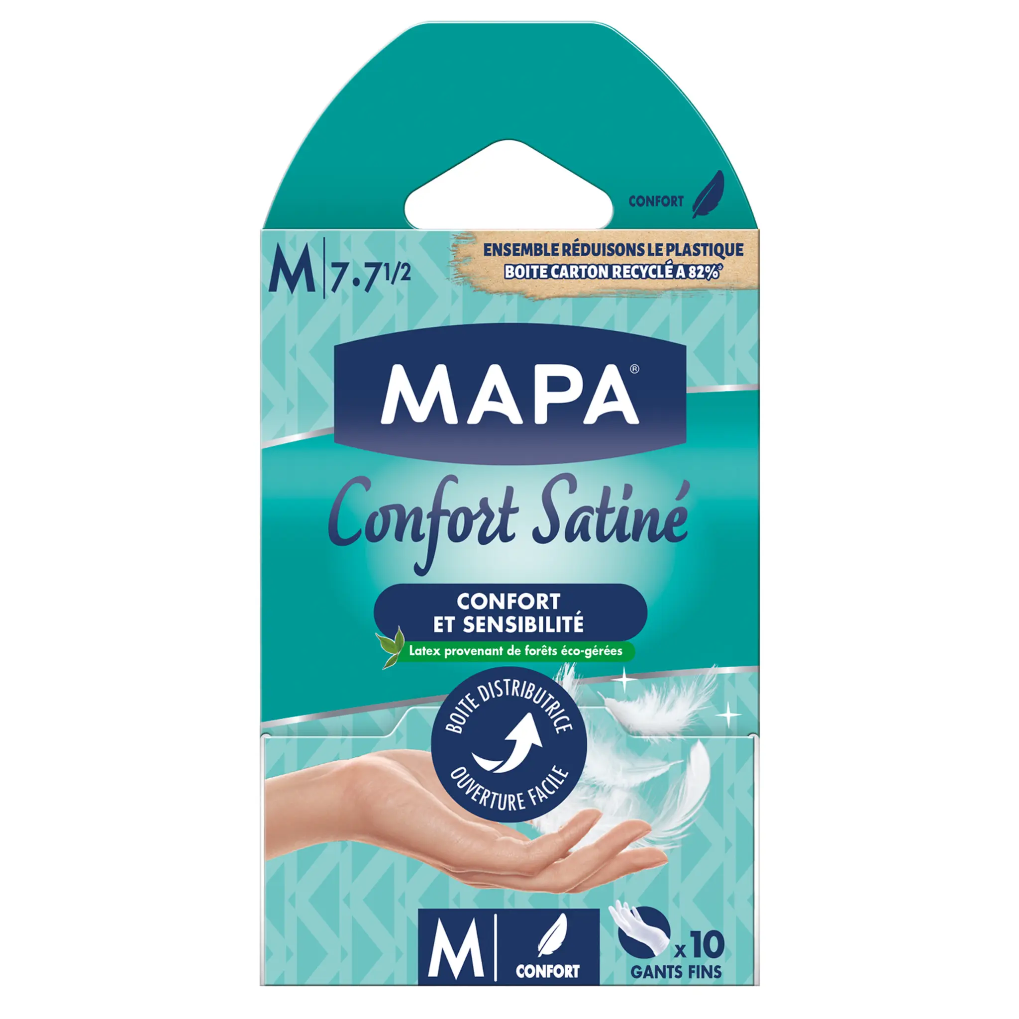 MAPA Gants fins douceur satinée taille S