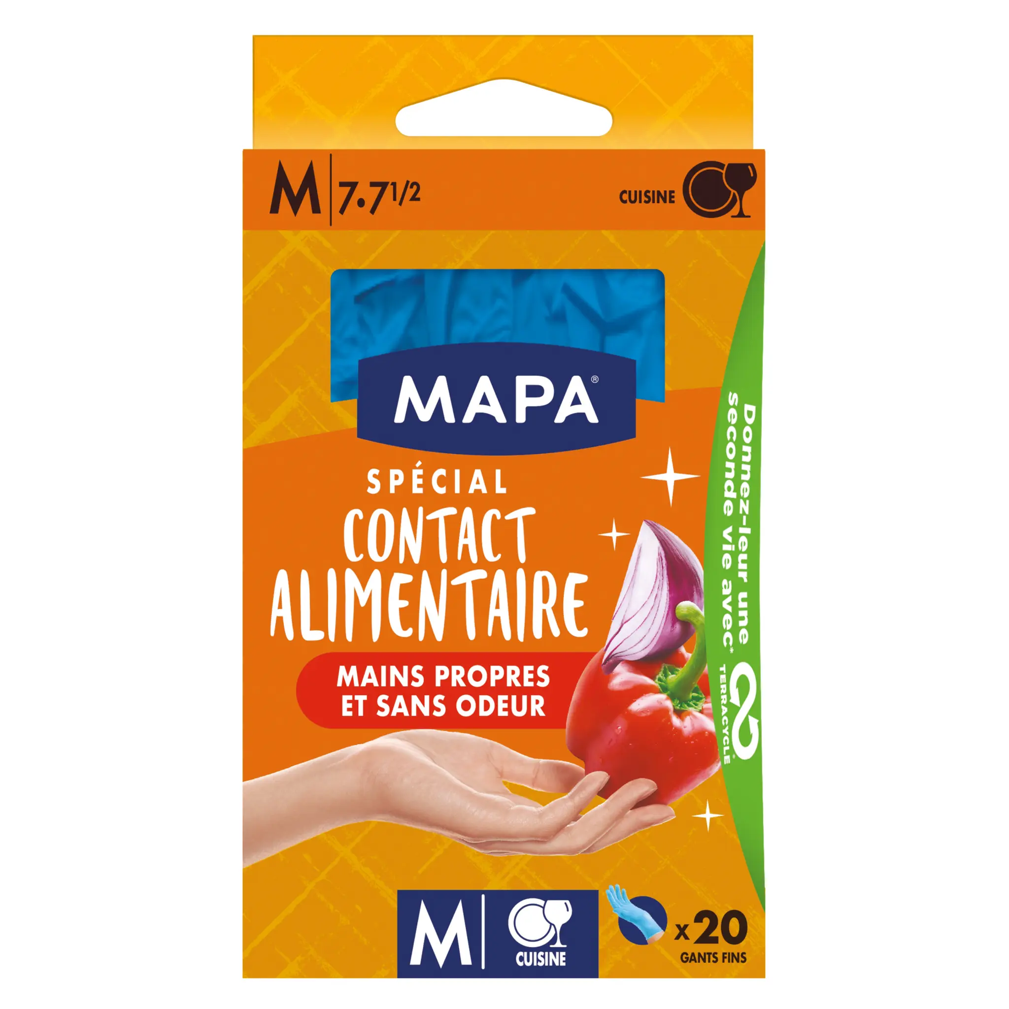 MAPA Gants fins contact alimentaire taille M