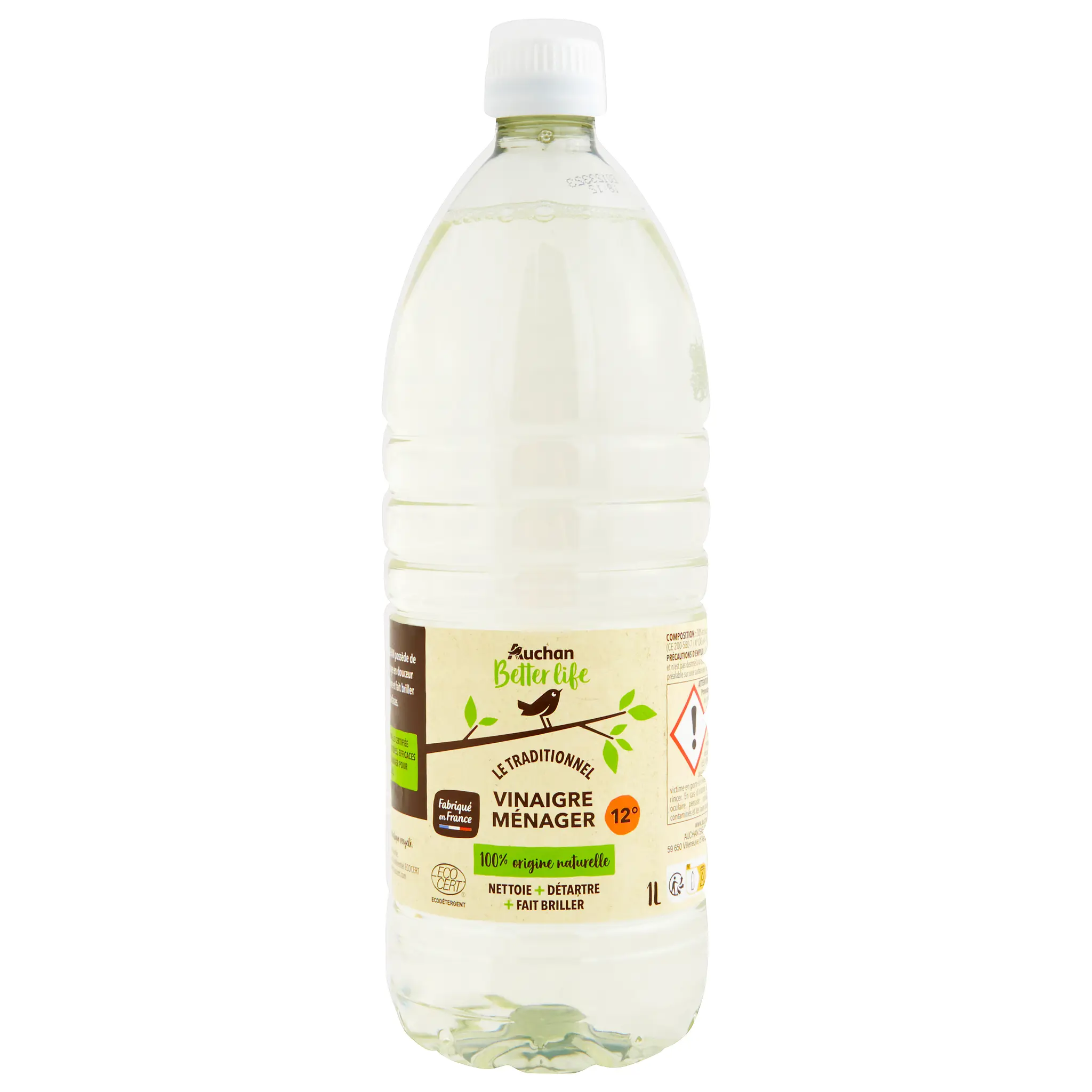 AUCHAN BETTER LIFE Vinaigre ménager naturel