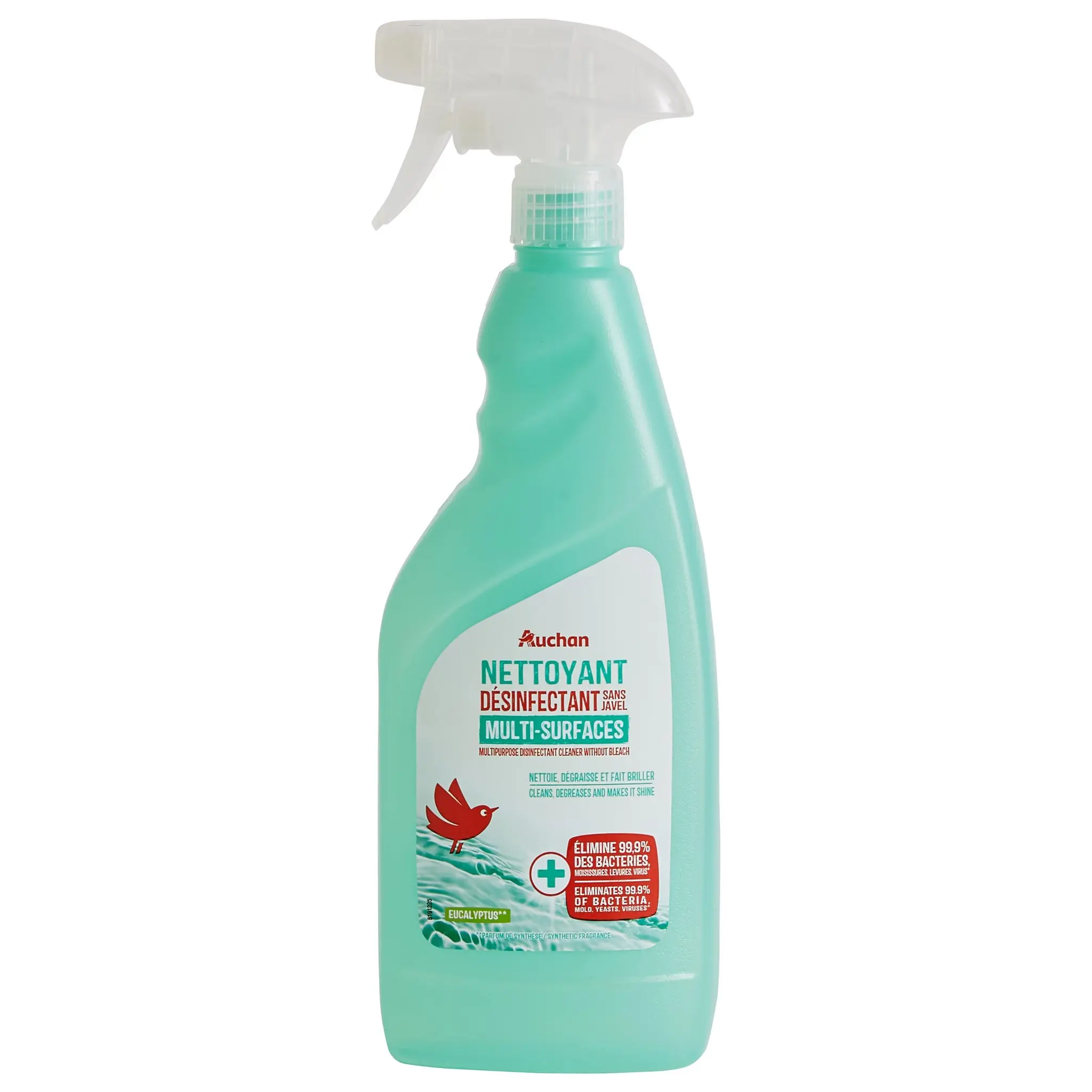 AUCHAN Spray désinfectant multi-surfaces à l'eucalyptus