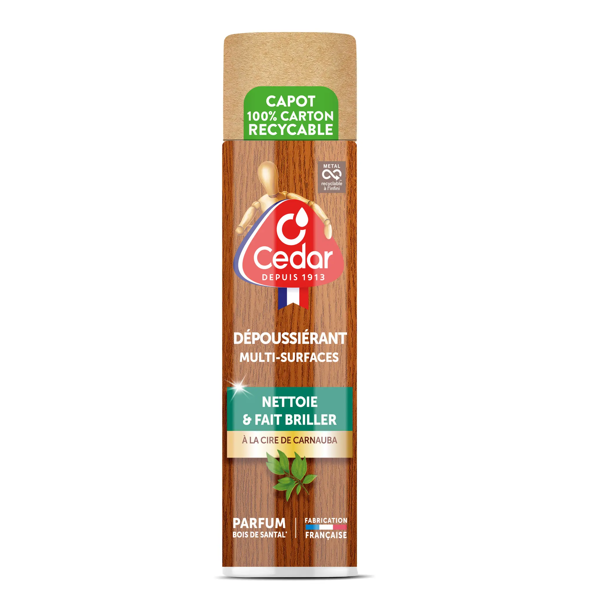 O'CEDAR Aérosol dépoussiérant multi-surfaces à cire de Carnauba