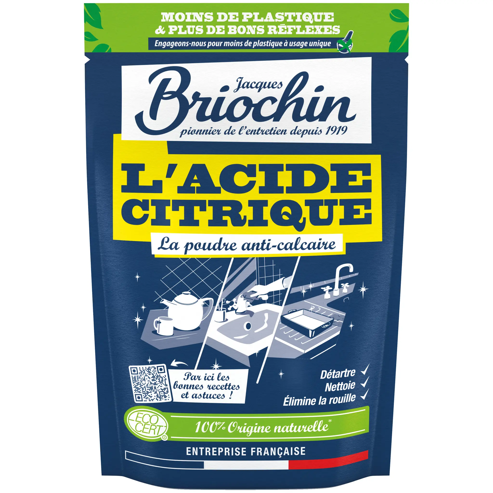 BRIOCHIN Acide citrique écologique en poudre