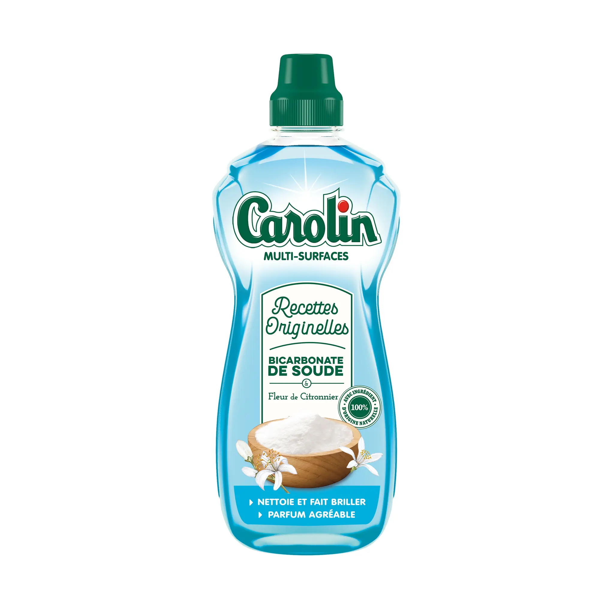 CAROLIN Nettoyant liquide multi-surfaces recettes originelles bicarbonate de soude