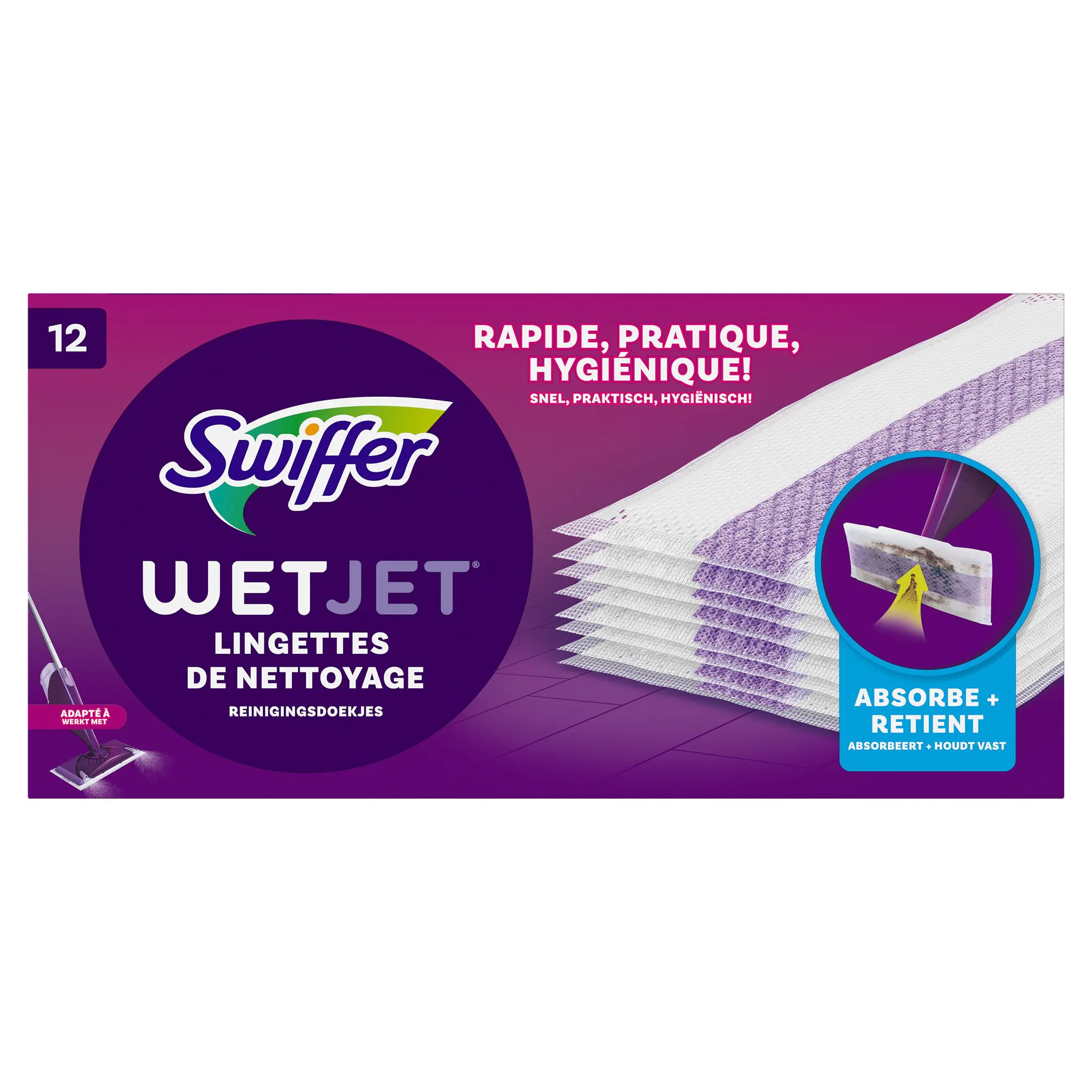 SWIFFER Wet jet lingettes de nettoyage