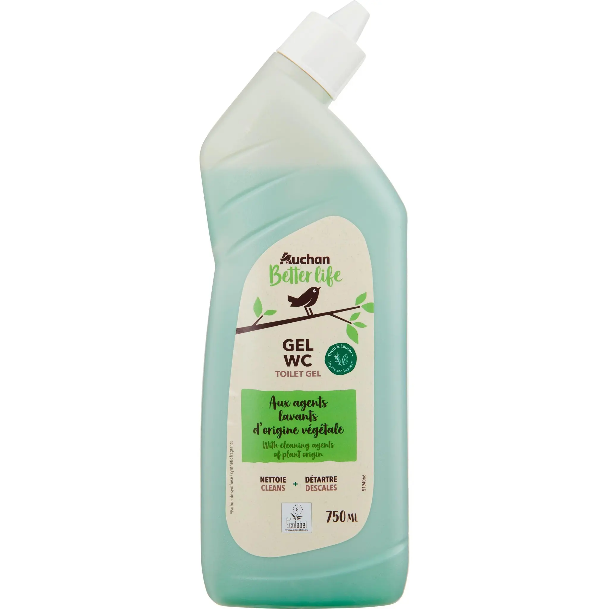 AUCHAN Gel WC détratrant thym et laurier