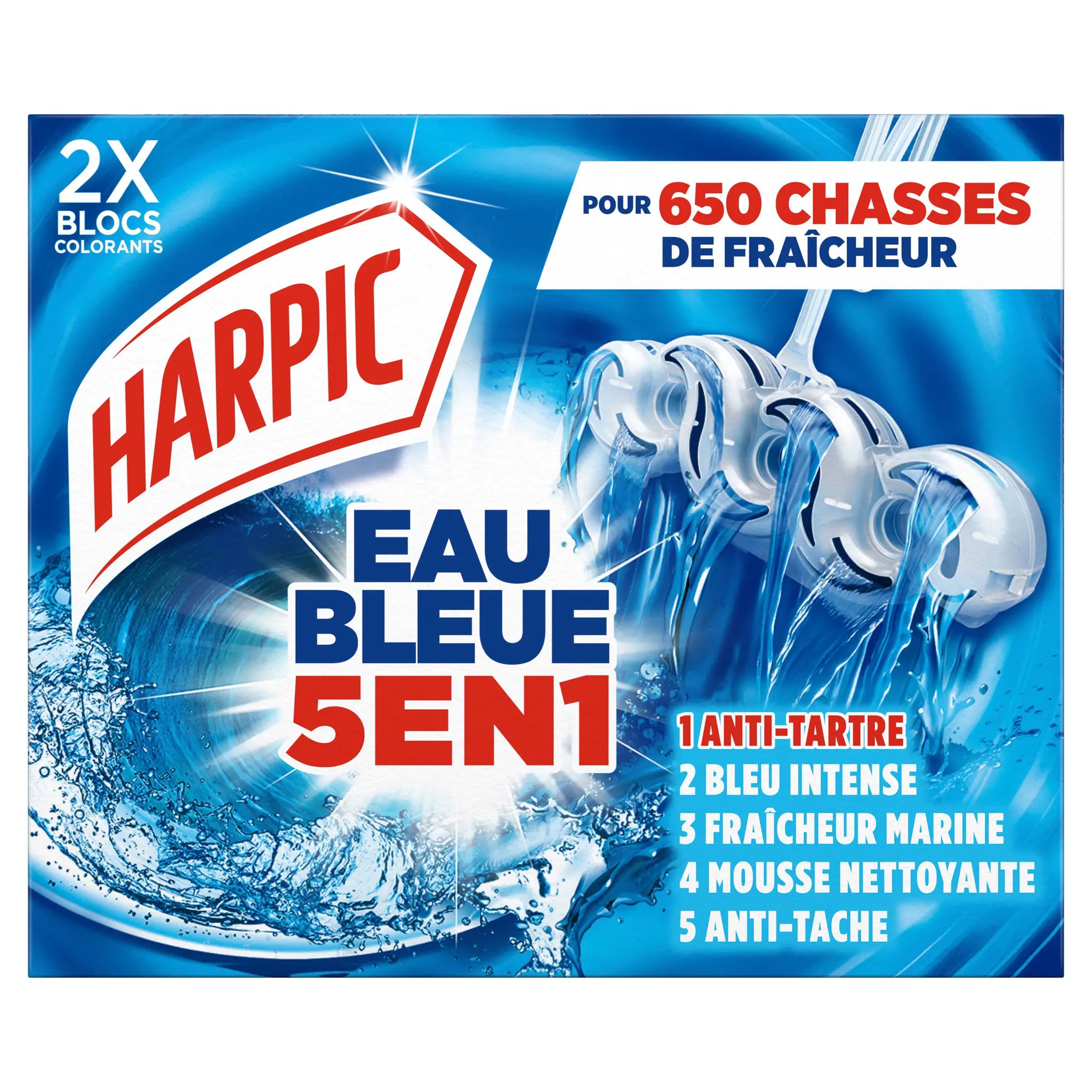 HARPIC Eau bleue bloc WC 5en1