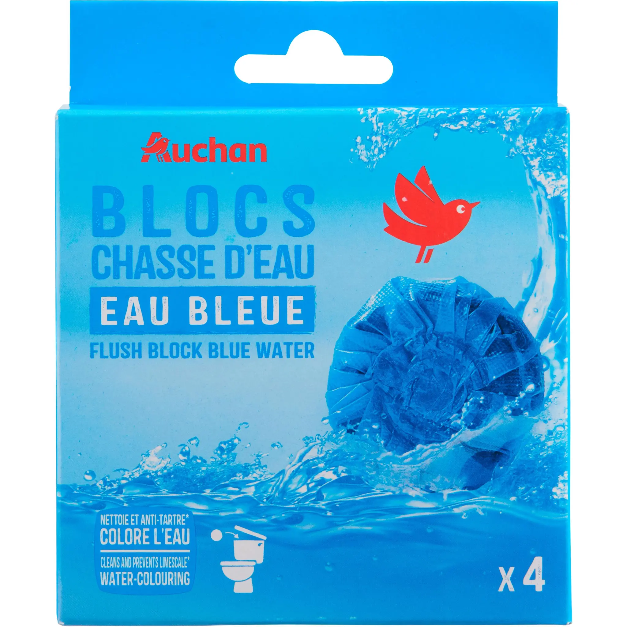 AUCHAN Blocs WC eau bleue