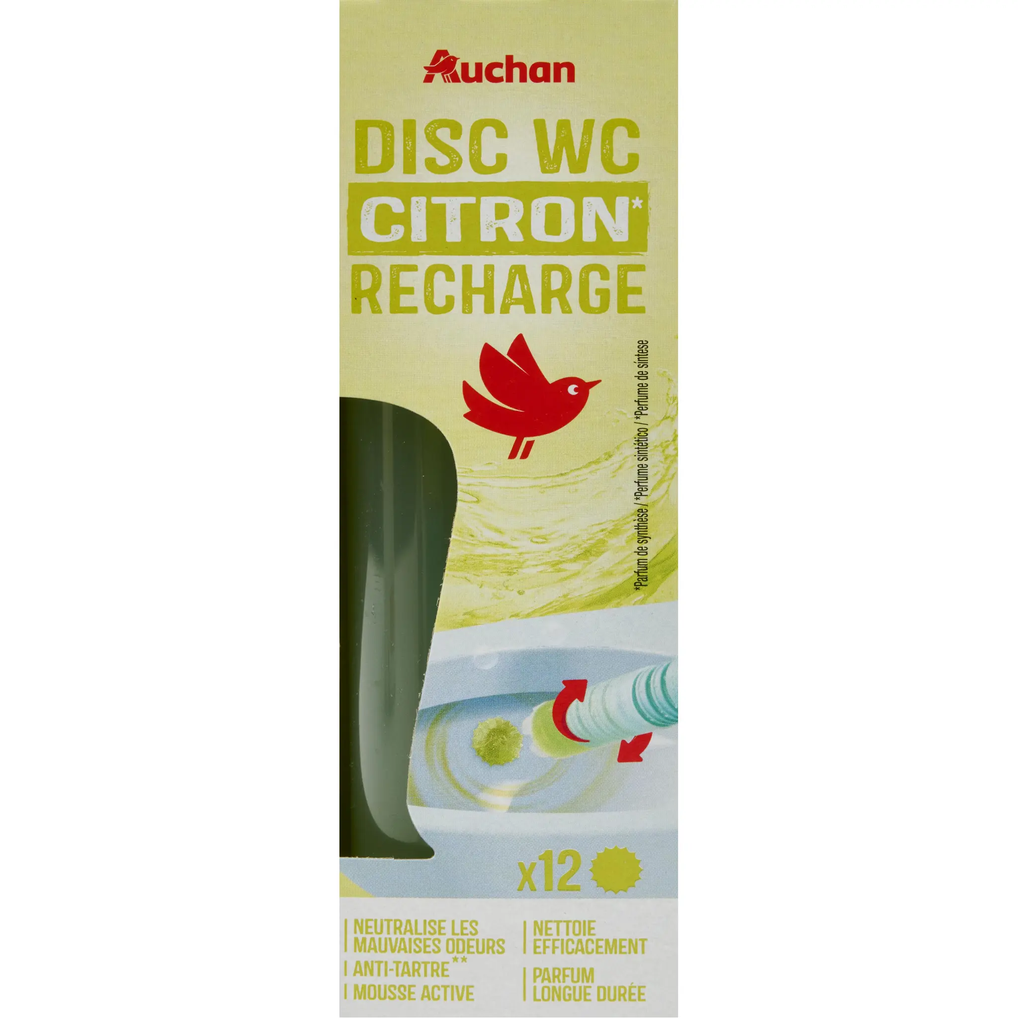 AUCHAN Recharge disc wc citron