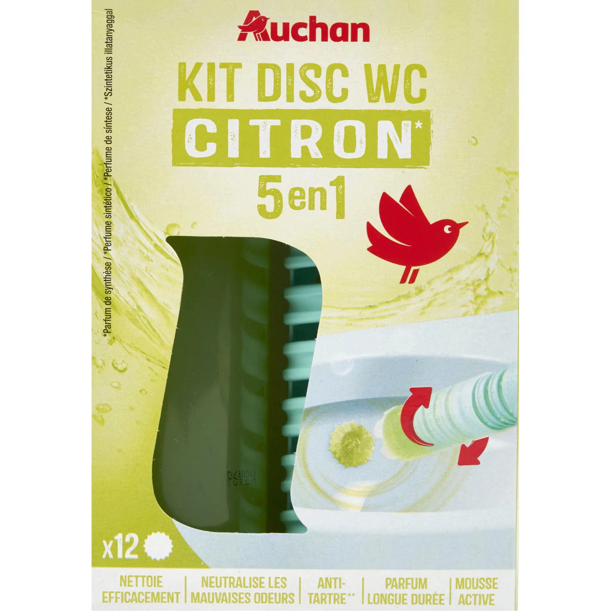 AUCHAN Kit disc wc citron 5 en 1