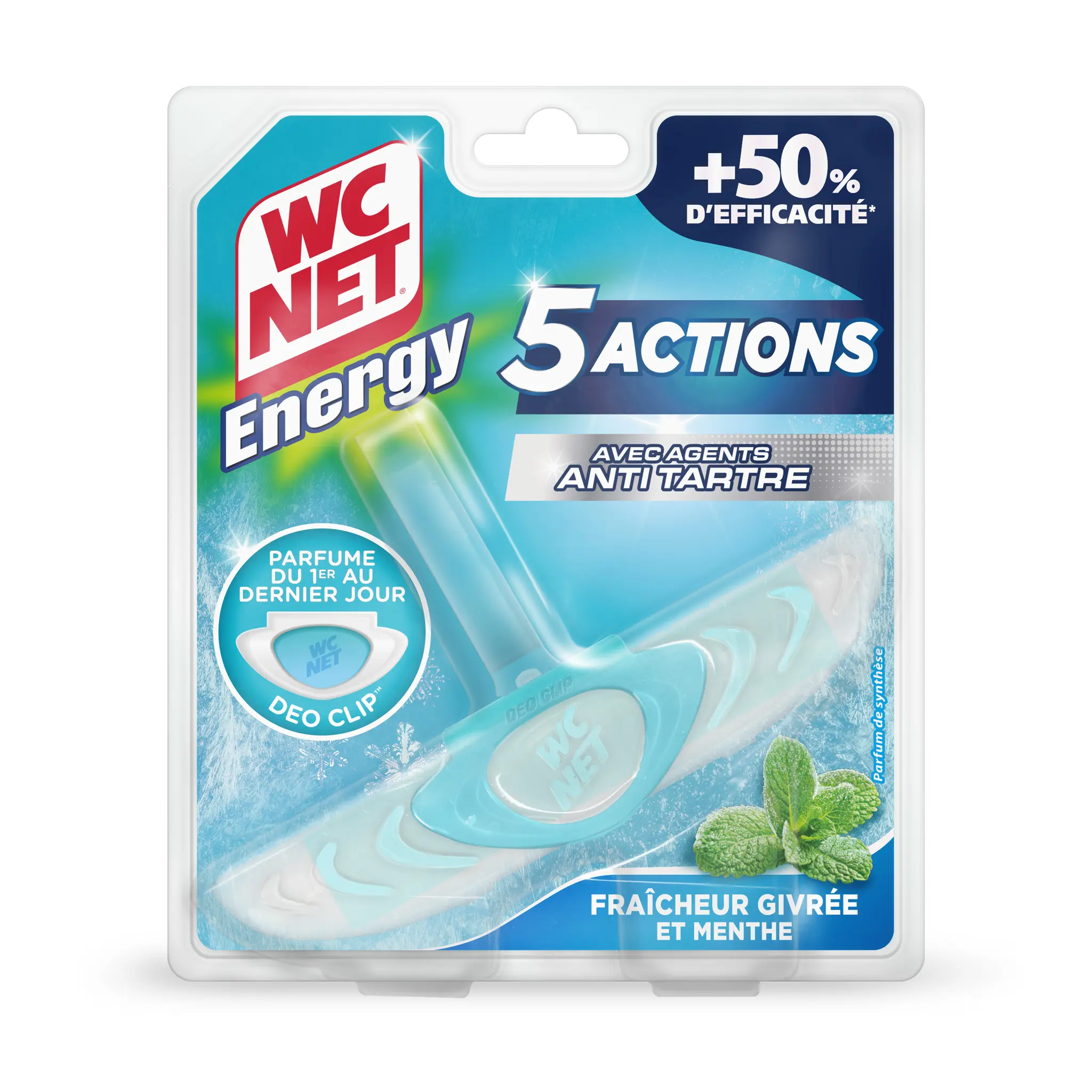 WC NET Energy bloc WC 5 actions fraîcheur givrée menthe