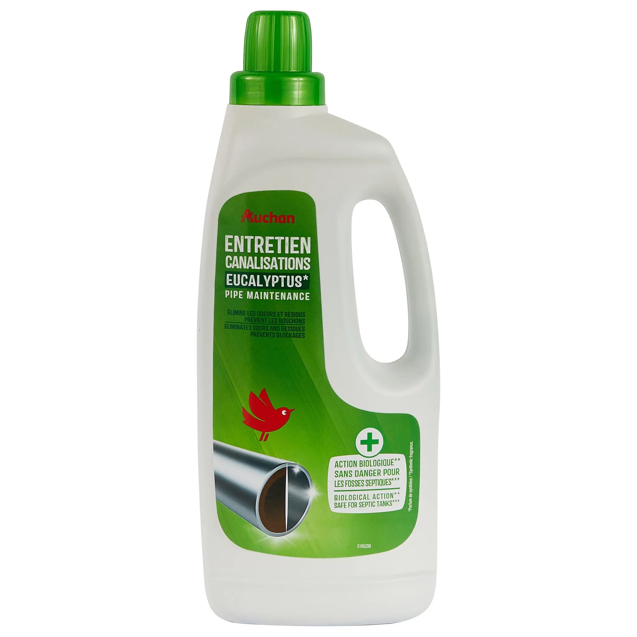 AUCHAN Gel entretien canalisations eucalyptus
