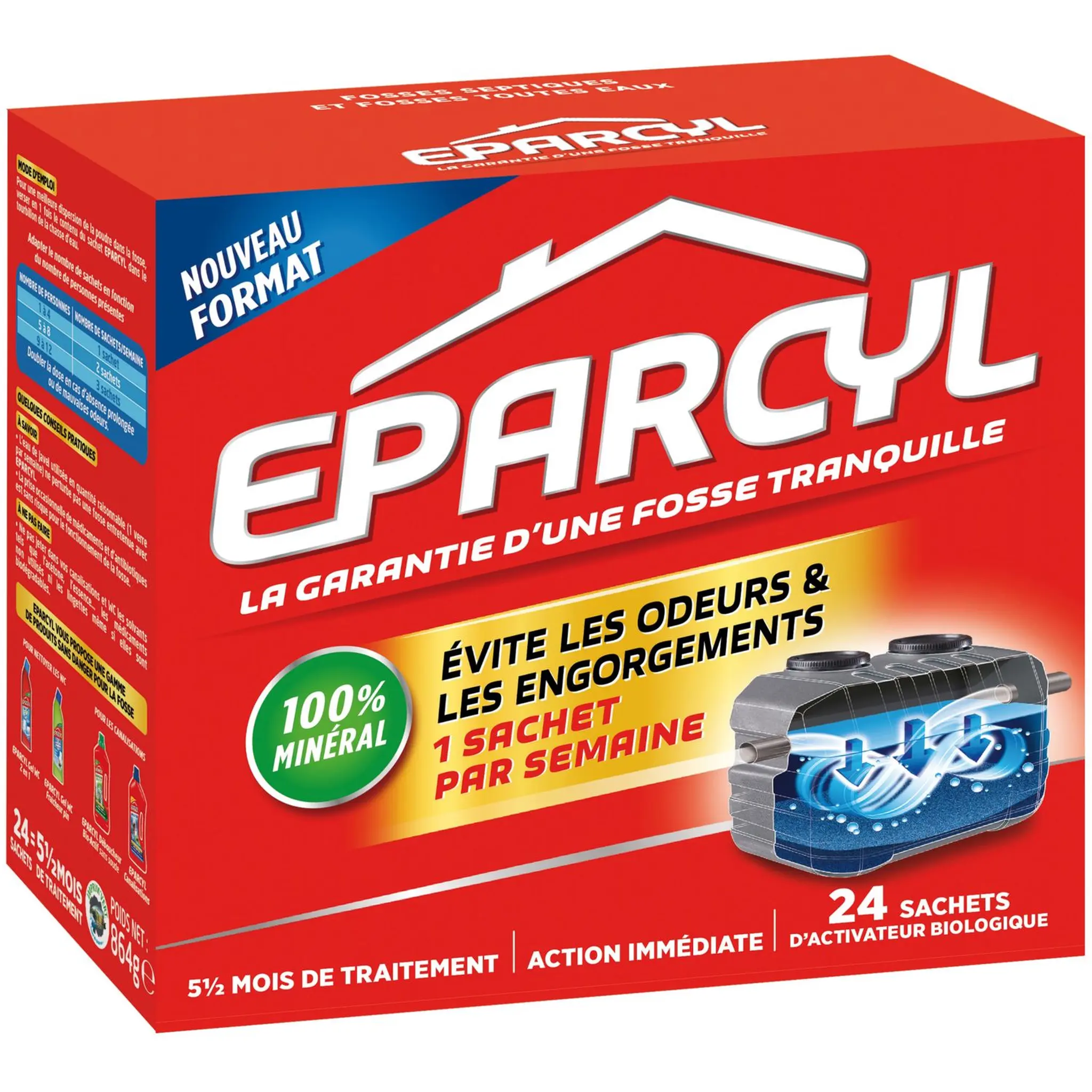 EPARCYL Sachets entretien fosse septique activateur biologique