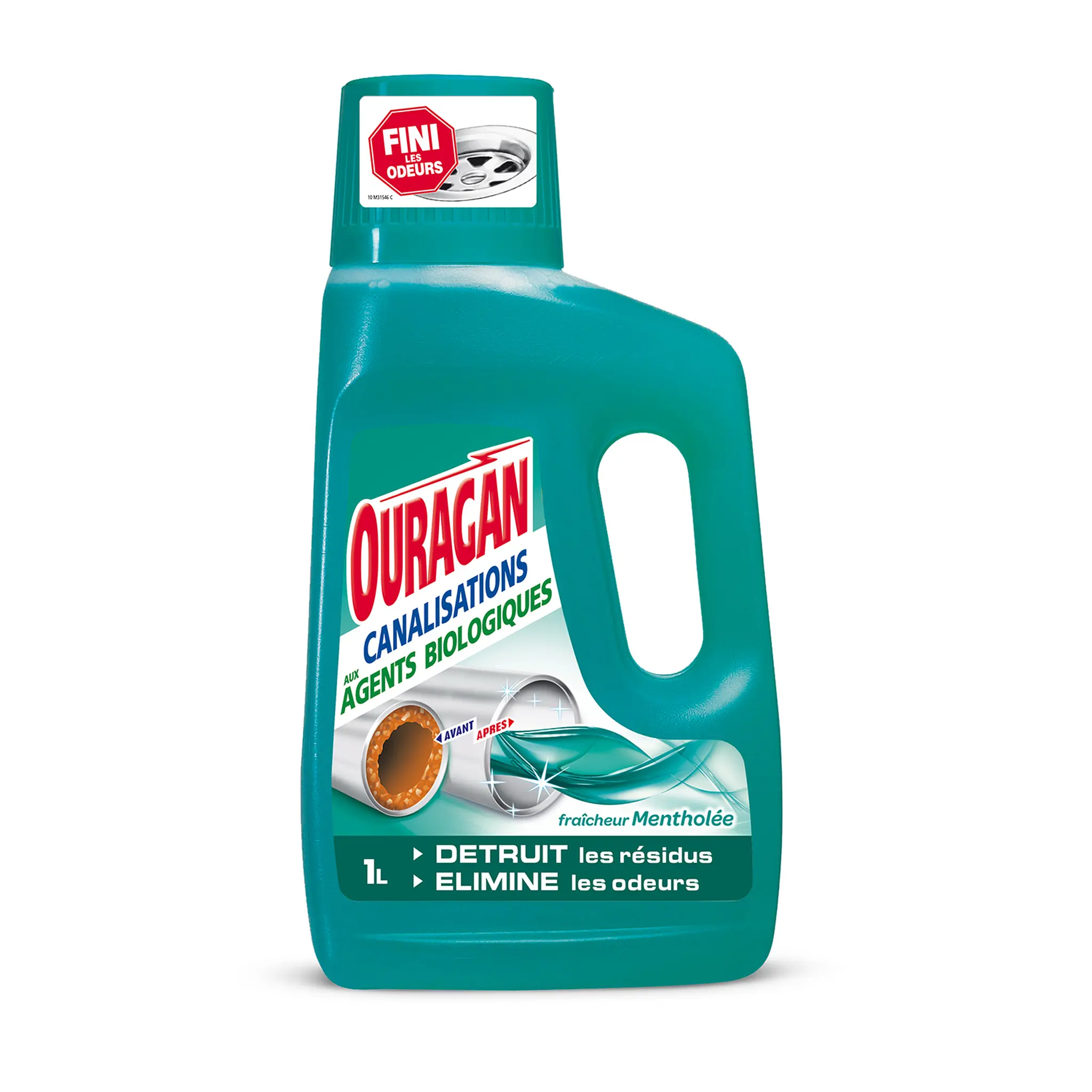 OURAGAN Gel entretien canalisations menthe