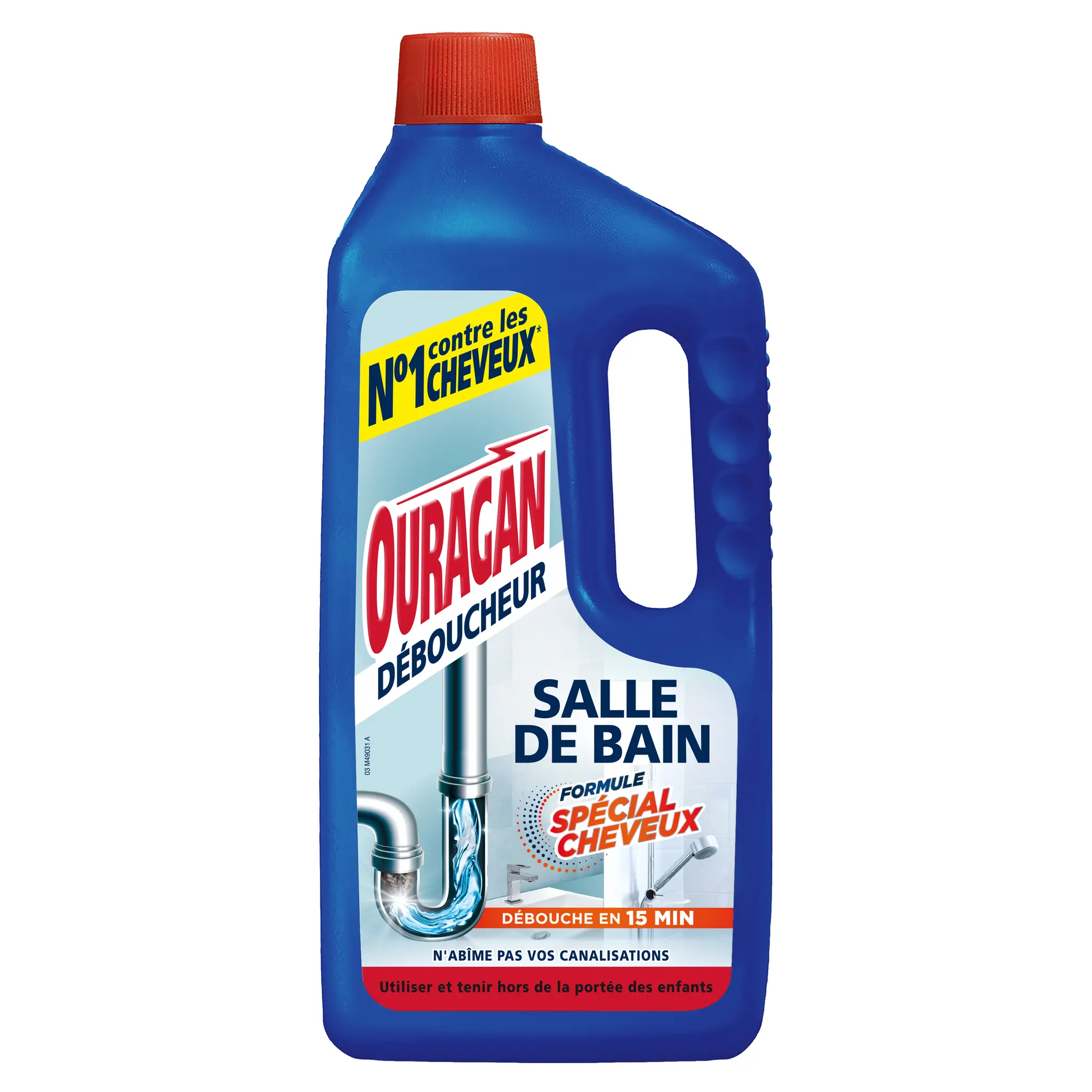 OURAGAN Gel déboucheur canalisations salle de bain spécial cheveux