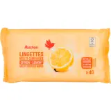AUCHAN Lingettes multi-surfaces citron