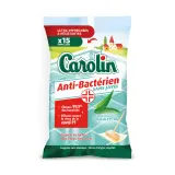 CAROLIN Lingettes résistantes antibactériennes sans javel