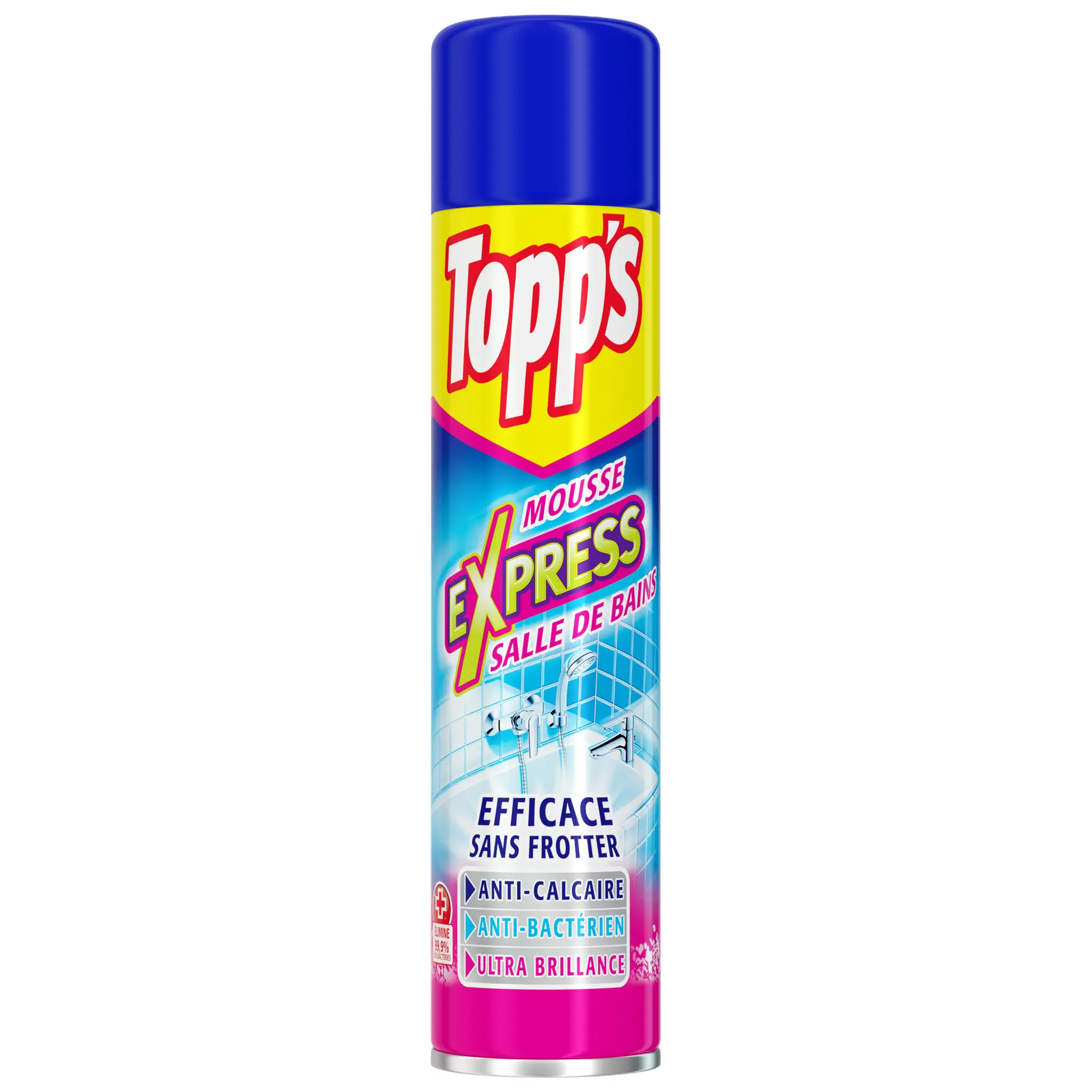 TOPP'S Mousse spray nettoyante express pour salle de bain