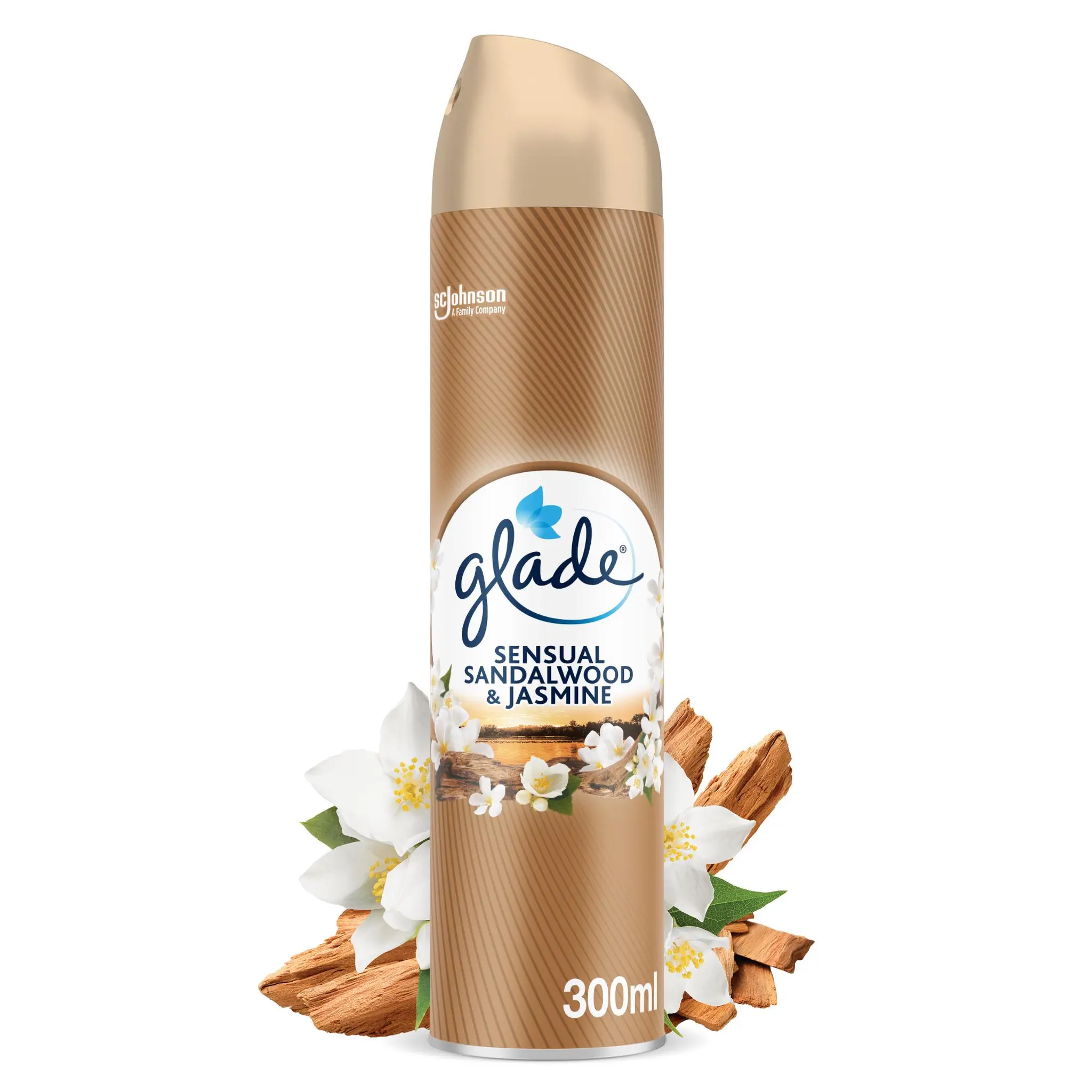 GLADE Spray désodorisant sensuel bois de santal & jasmin