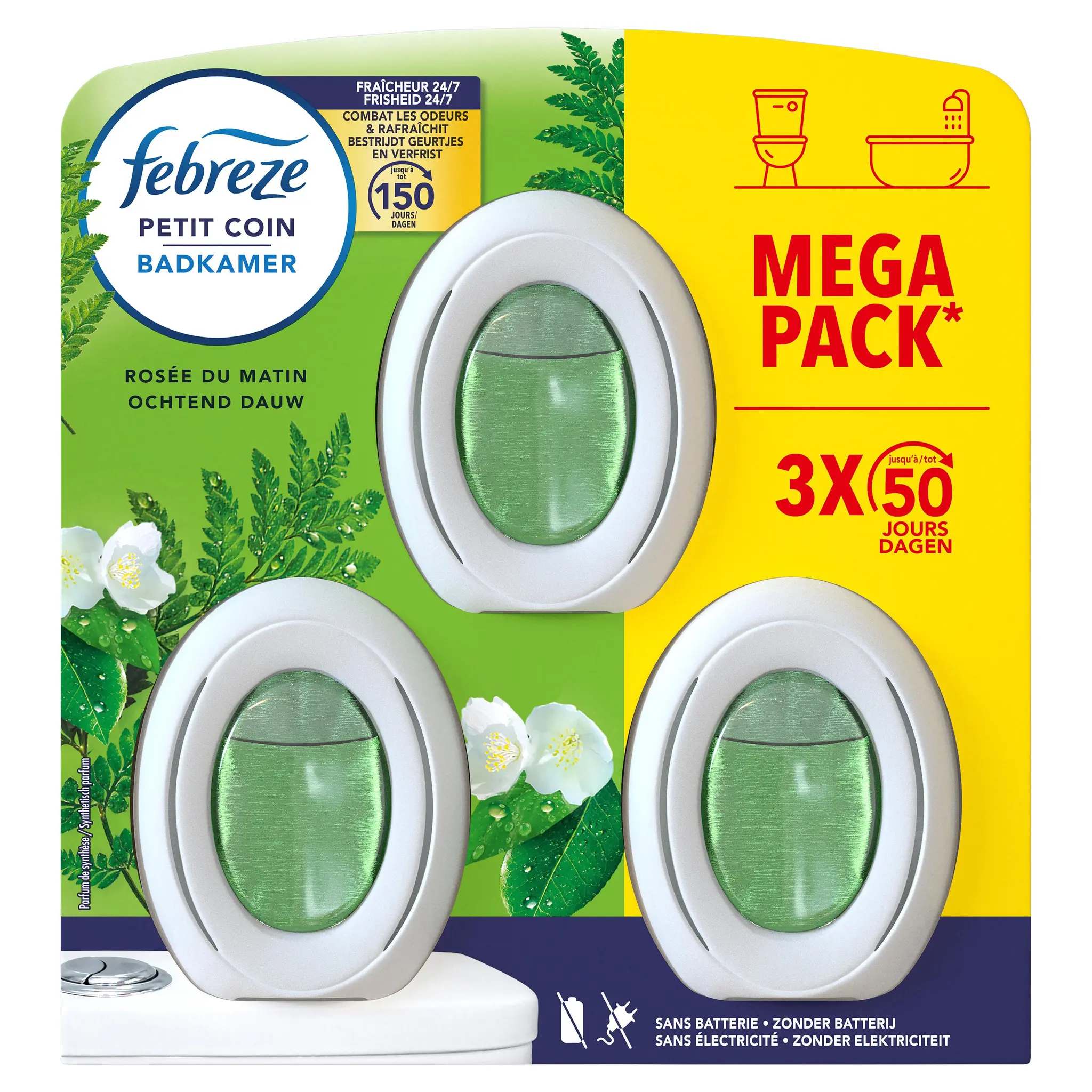 FEBREZE Petit coin gel désodorisant rosée du matin