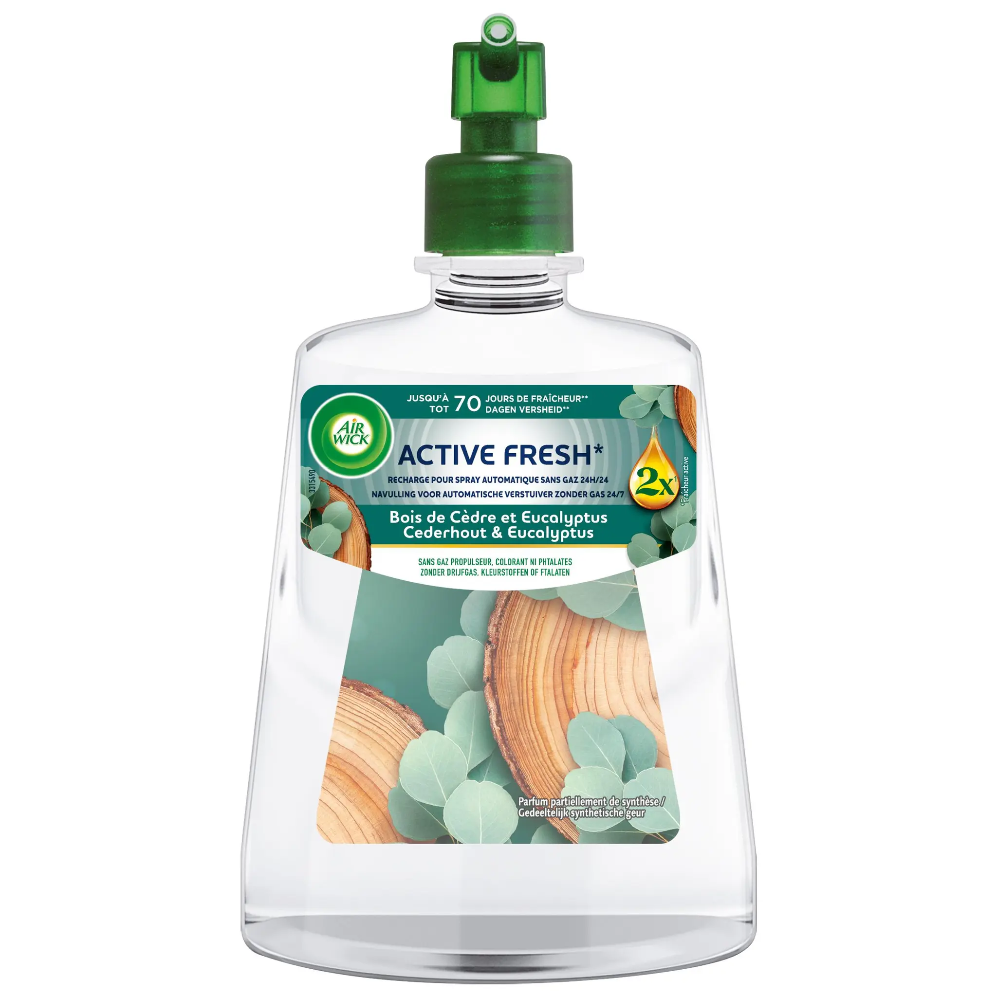 AIR WICK Spray automatique active fresh bois