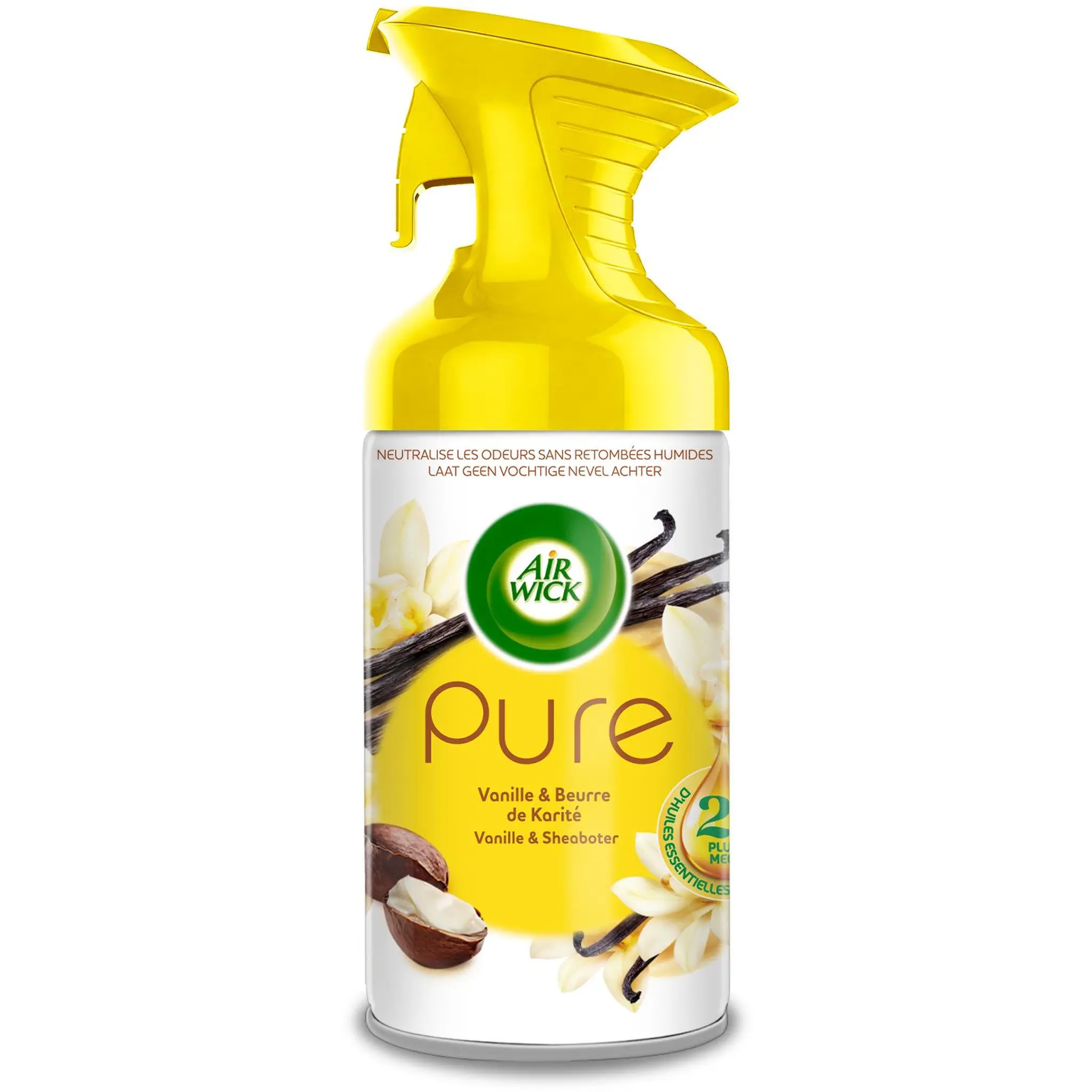 AIR WICK Aérosol désodorisant sans retombées humides vanille beurre de karité