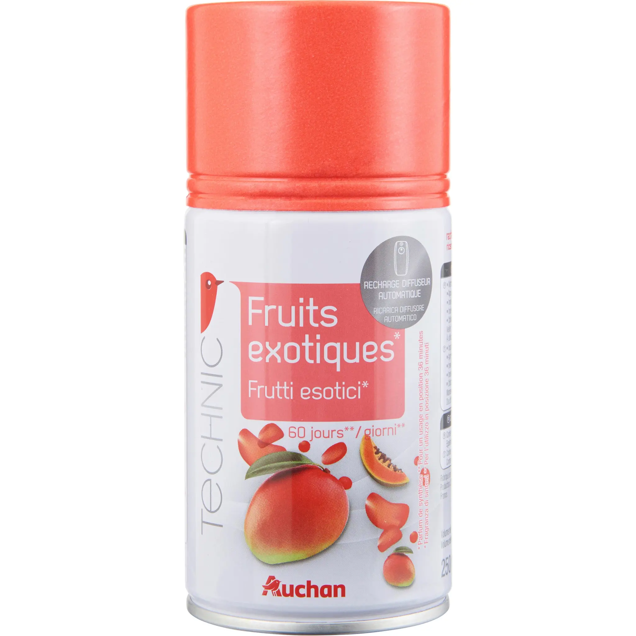 AUCHAN Recharge pour diffuseur automatique fruits exotiques