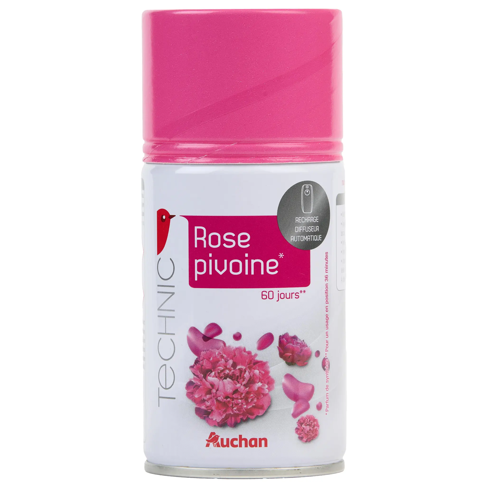 AUCHAN Recharge pour diffuseur automatique rose pivoine