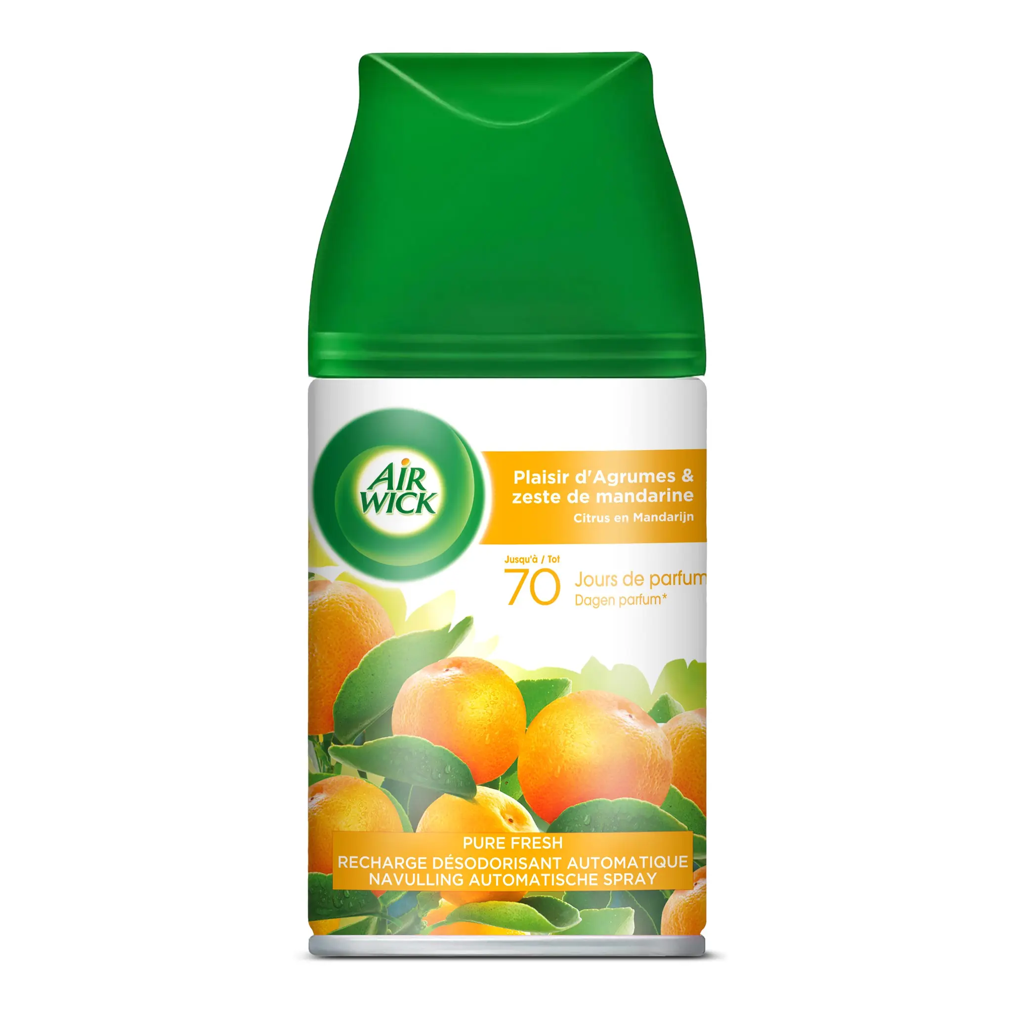AIR WICK Recharge diffuseur automatique Pure Fresh plaisir d'agrume et zeste de mandarine