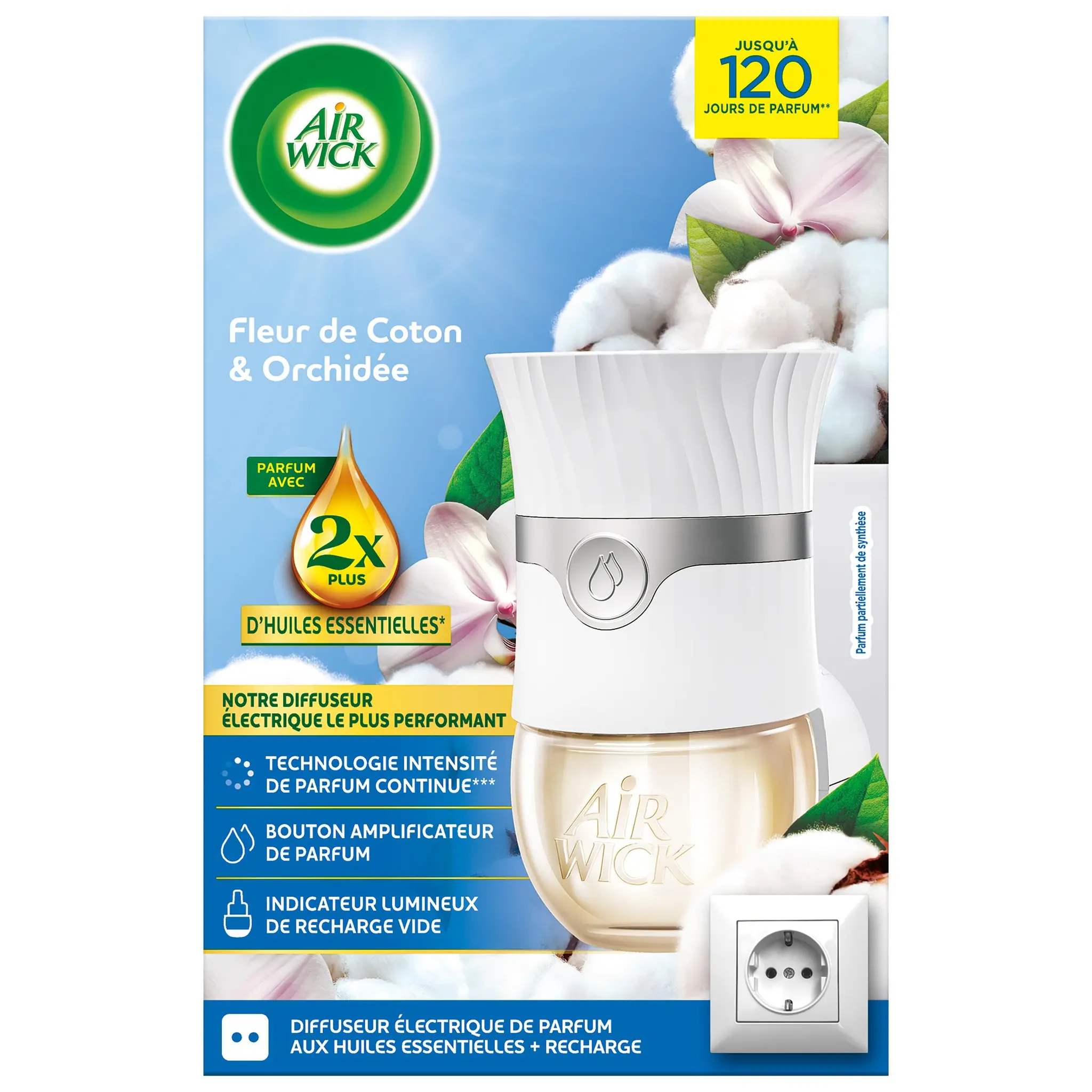 AIR WICK Diffuseur électrique fleur de coton