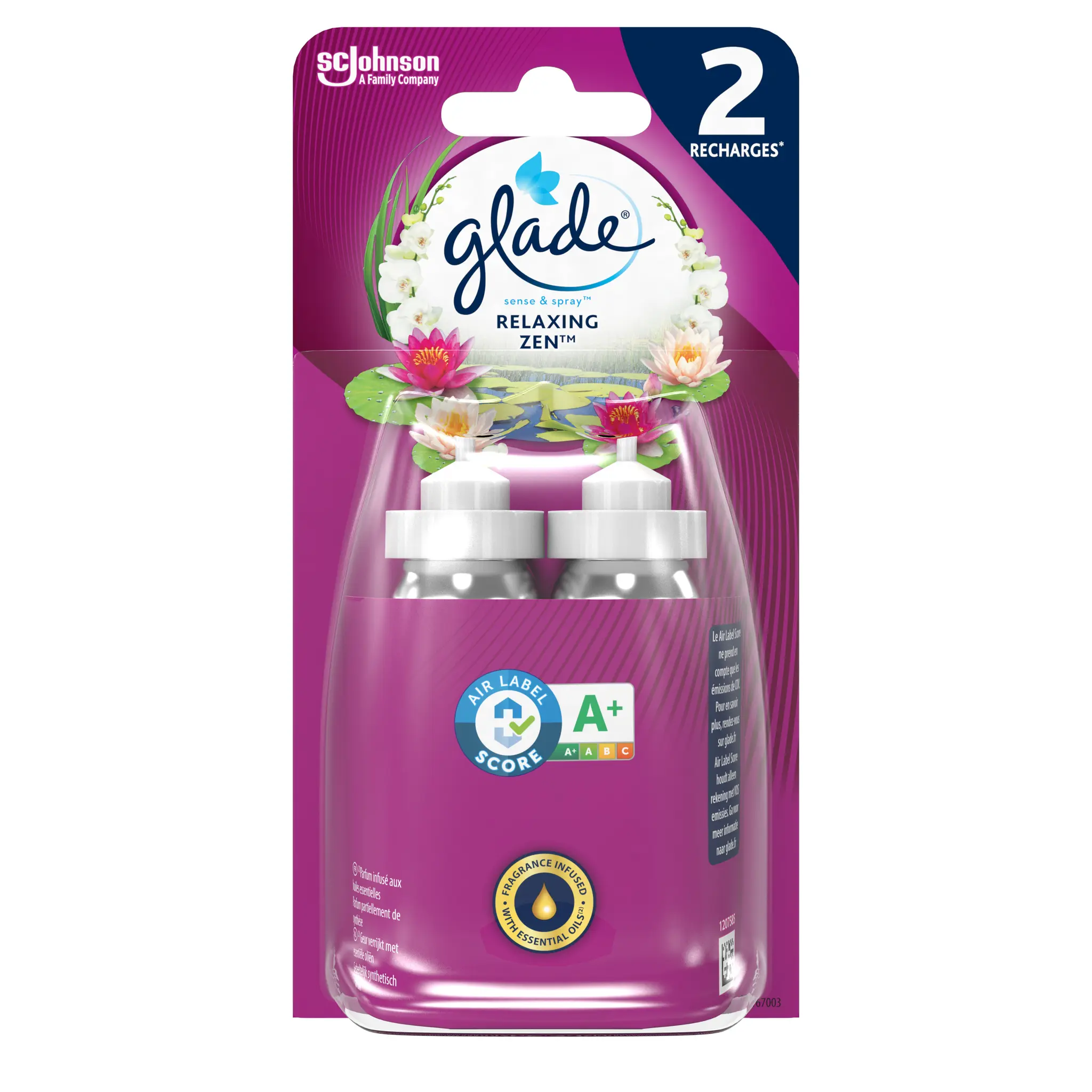 GLADE Recharge diffuseur Sense & spray relaxing zen