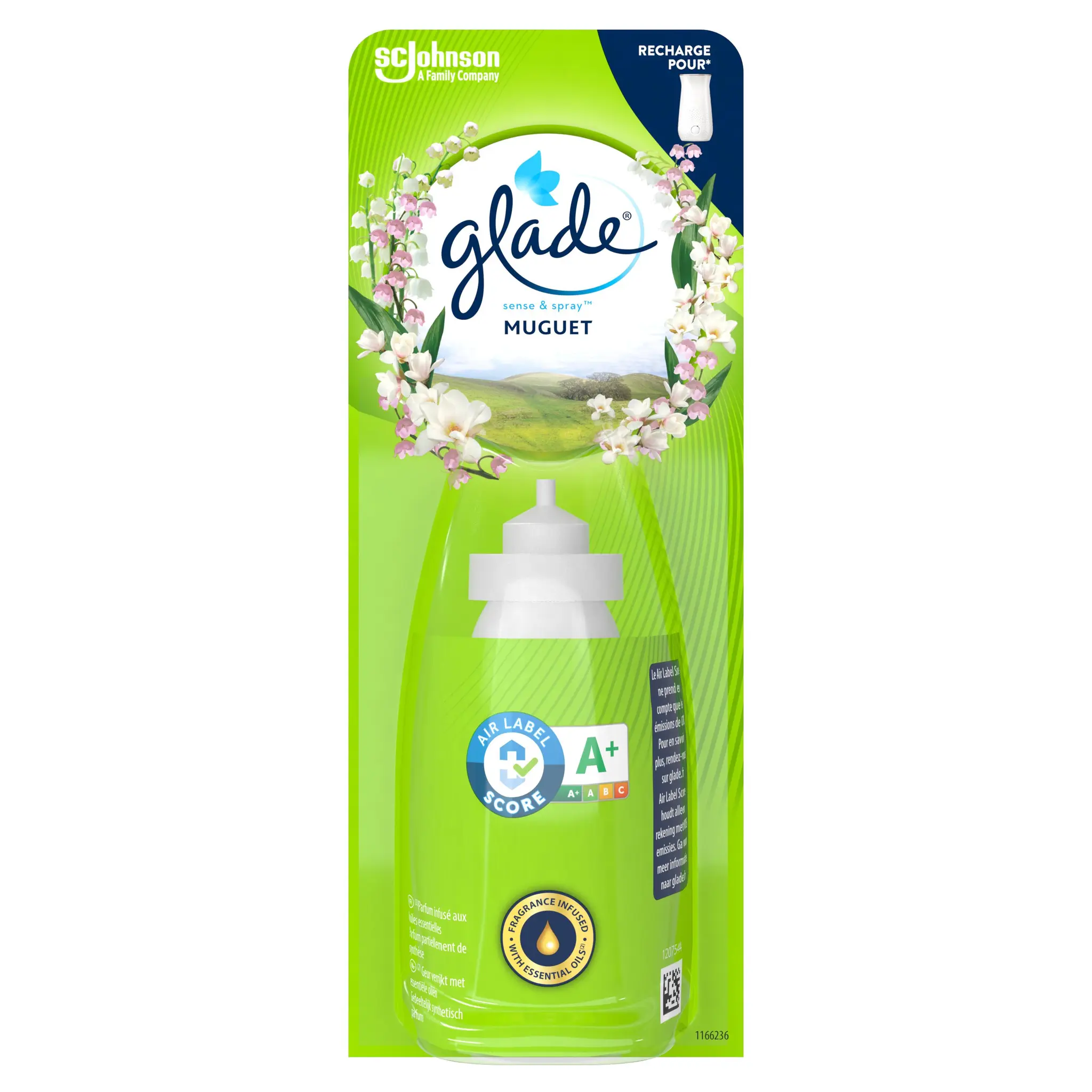 GLADE Recharge diffuseur Sense & spray muguet