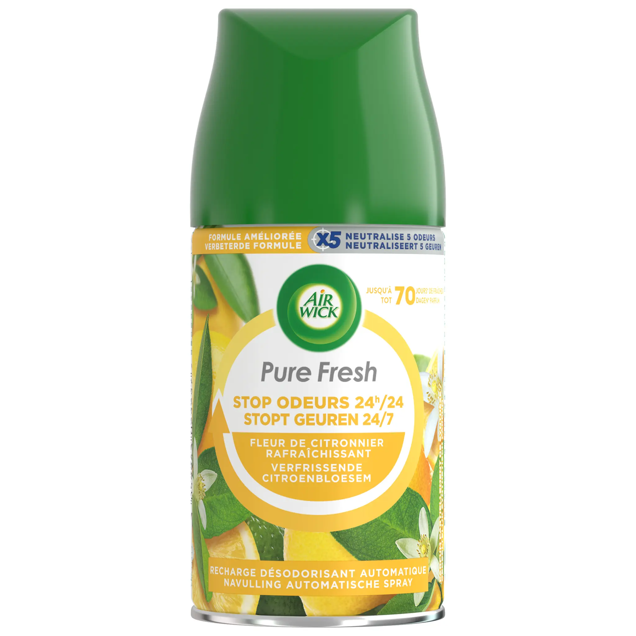 AIR WICK Recharge diffuseur automatique Pure Fresh fleur de citronnier rafraîchissant
