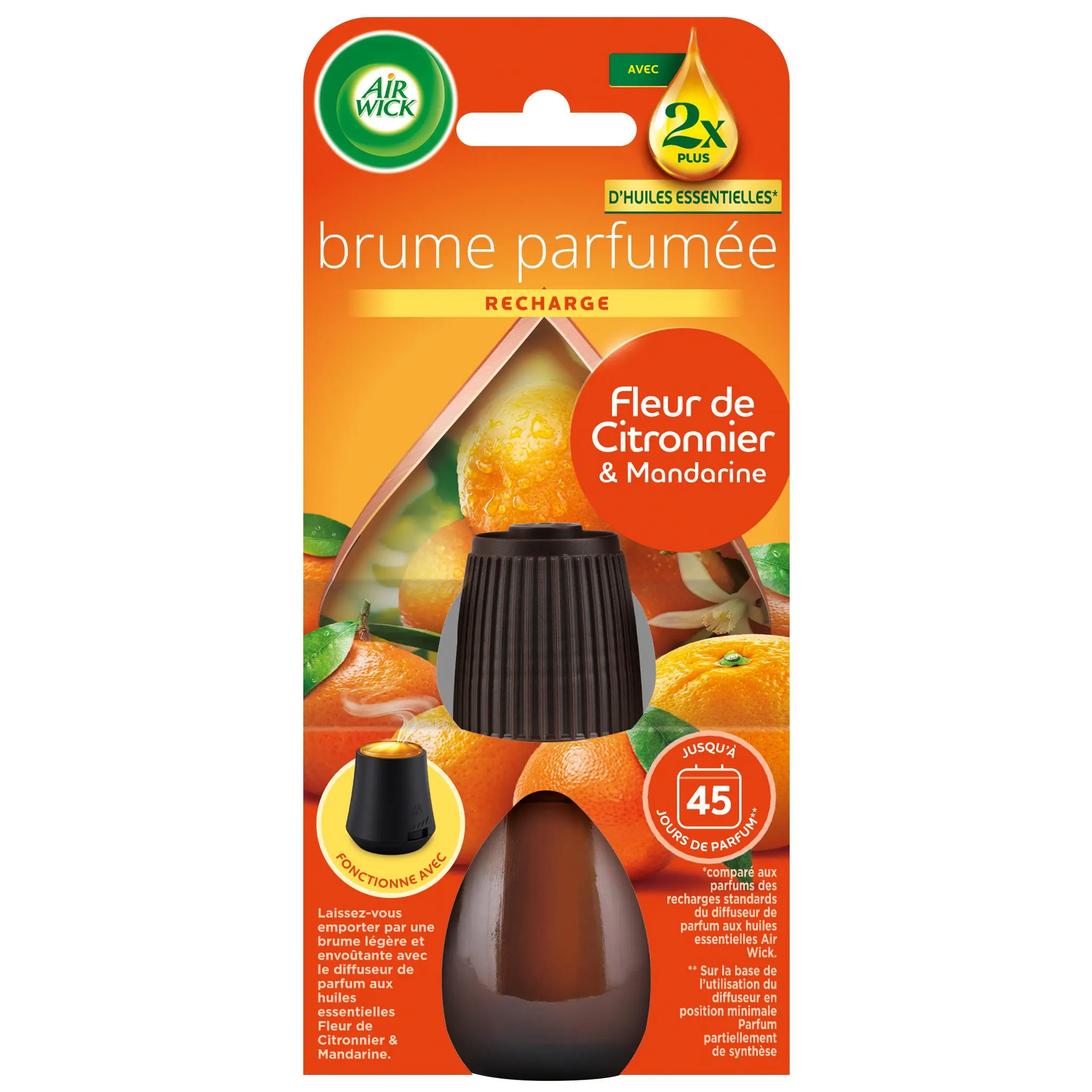 AIR WICK Essential Mist recharge diffuseur automatique citronnier et mandarinier