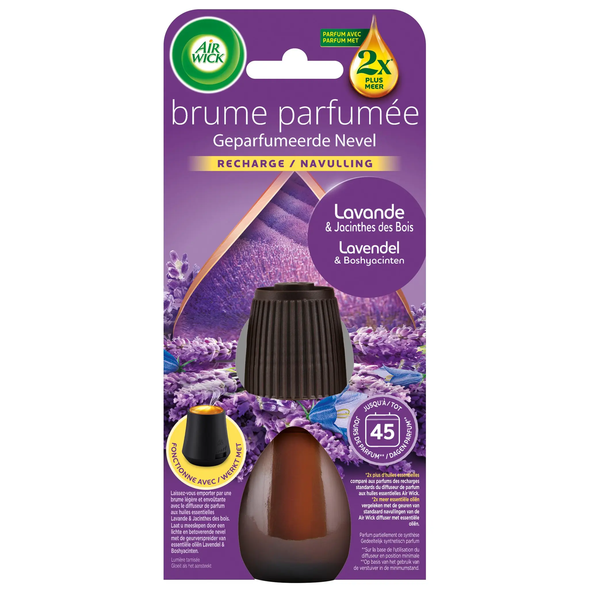 AIR WICK Essential Mist recharge diffuseur automatique eucalyptus lavandin