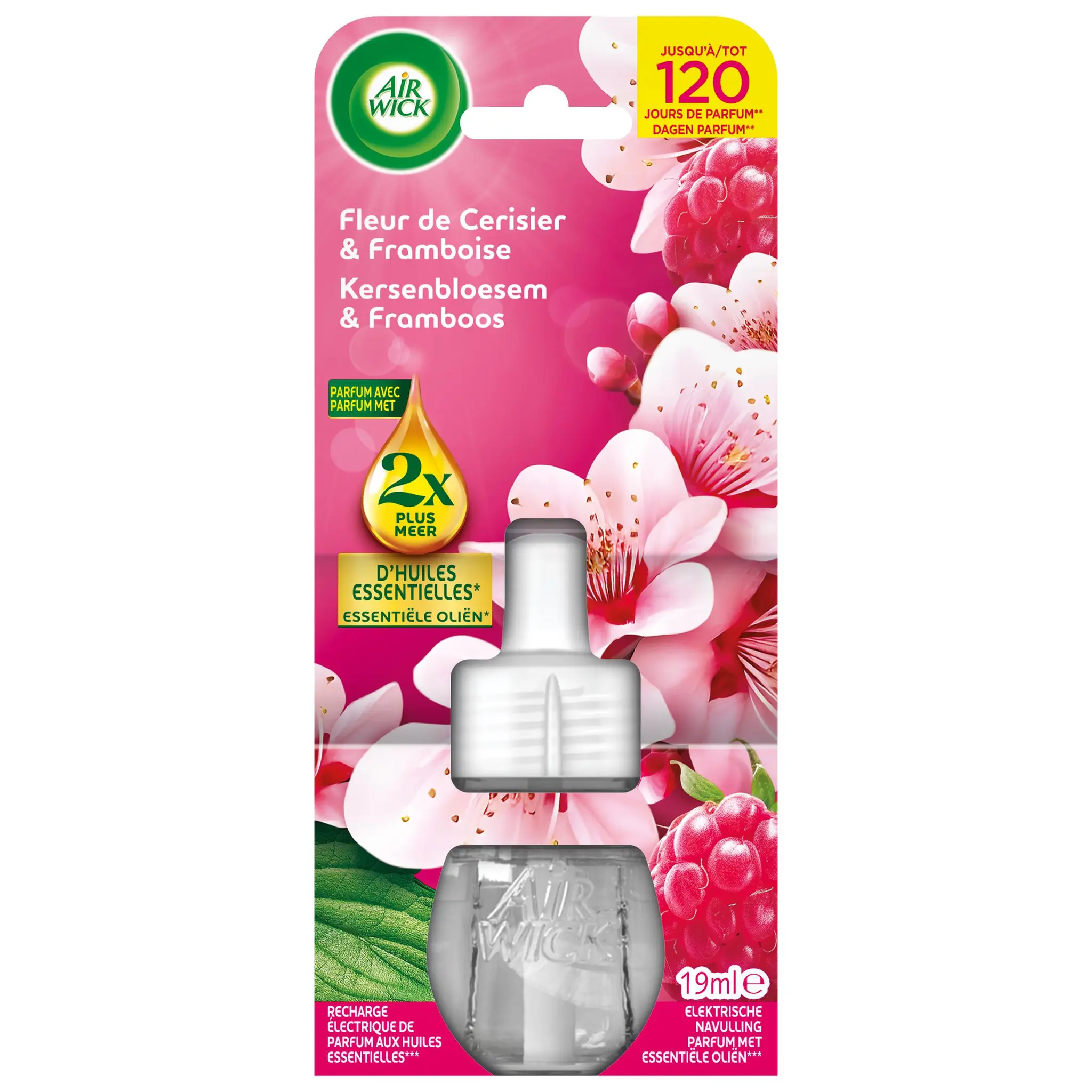 AIR WICK Recharge pour diffuseur désodorisant électrique fleur de cerisier