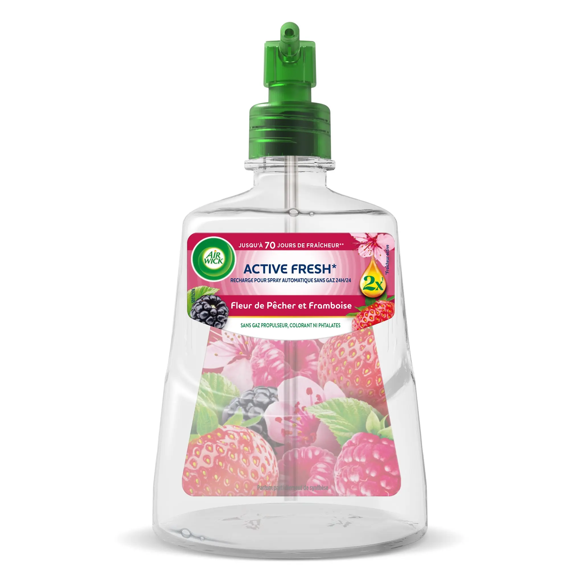 AIR WICK Recharge pour diffuseur désodorisant fleur de pêcher et framboise