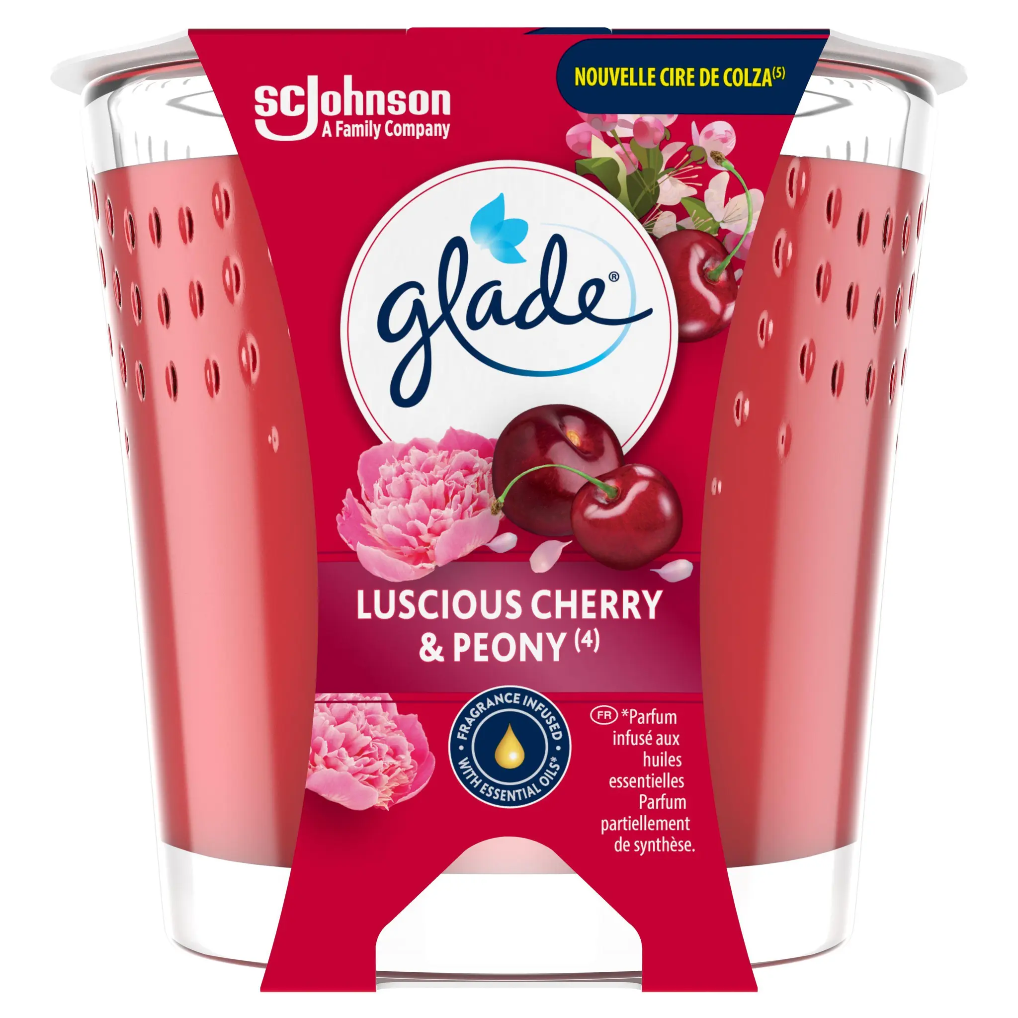 GLADE Bougie parfum infusé aux huiles essentielles
