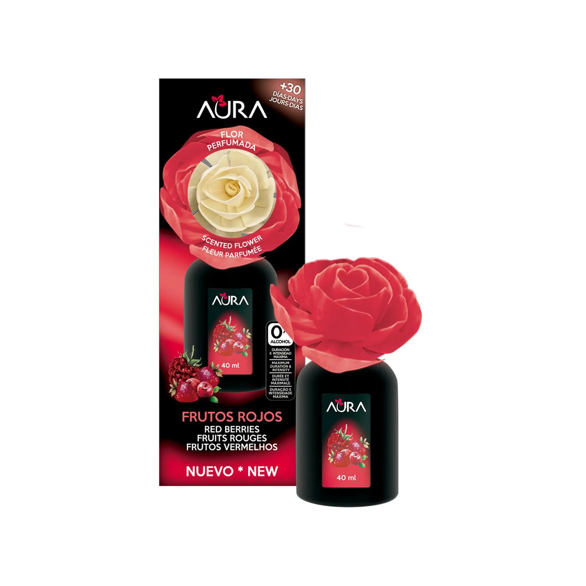 AURA Diffuseur désodorisant fruits rouges aux huiles essentielles