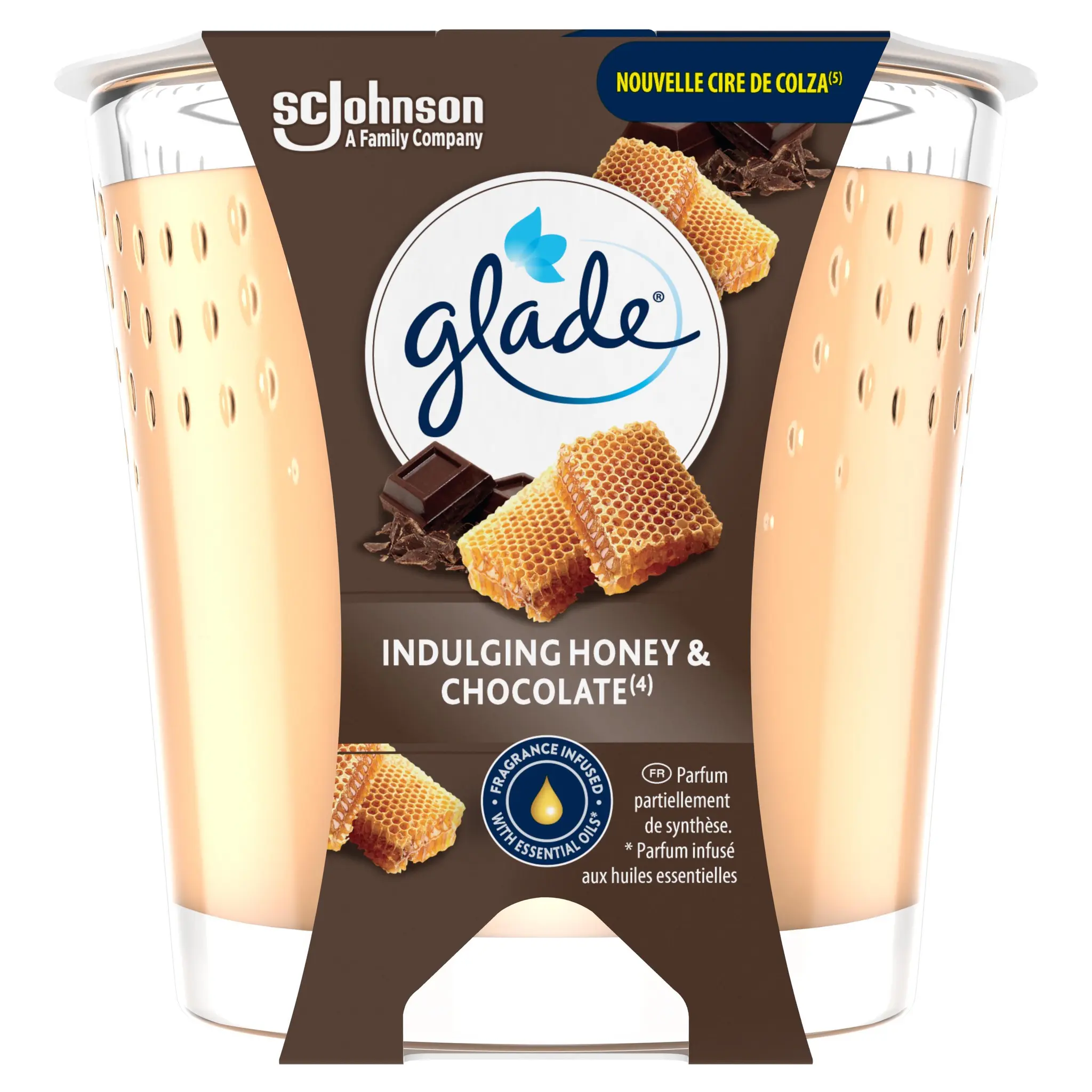 GLADE Bougie indulging honeyet chocolat
