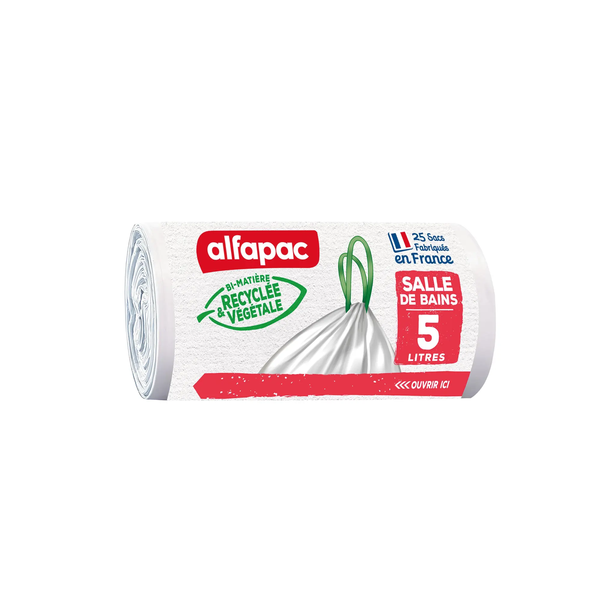 ALFAPAC Sacs poubelle à liens coulissants salle de bains 5L