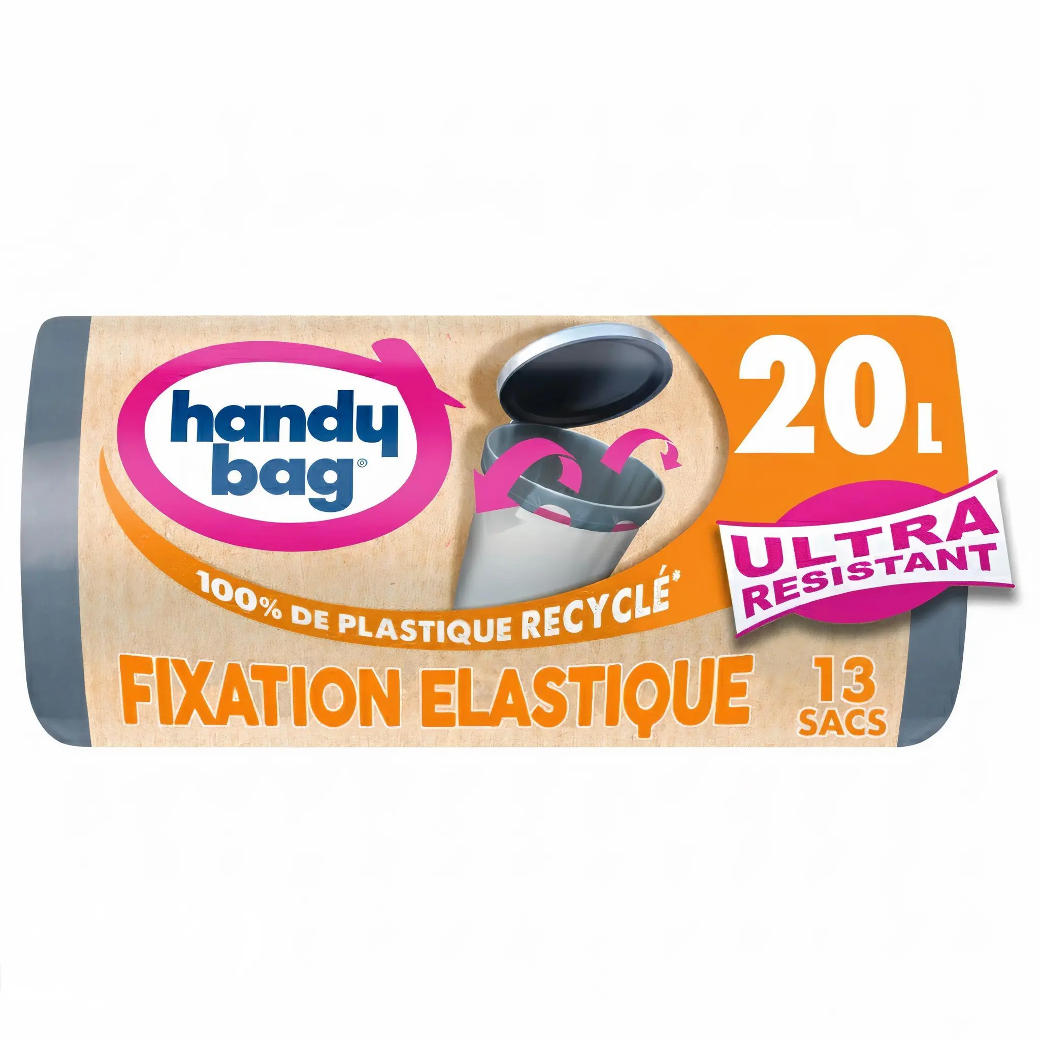 HANDY BAG Sacs poubelle matière recyclée à fixation élastique 20l