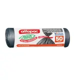 ALFAPAC Sacs poubelle à liens détachables 50L