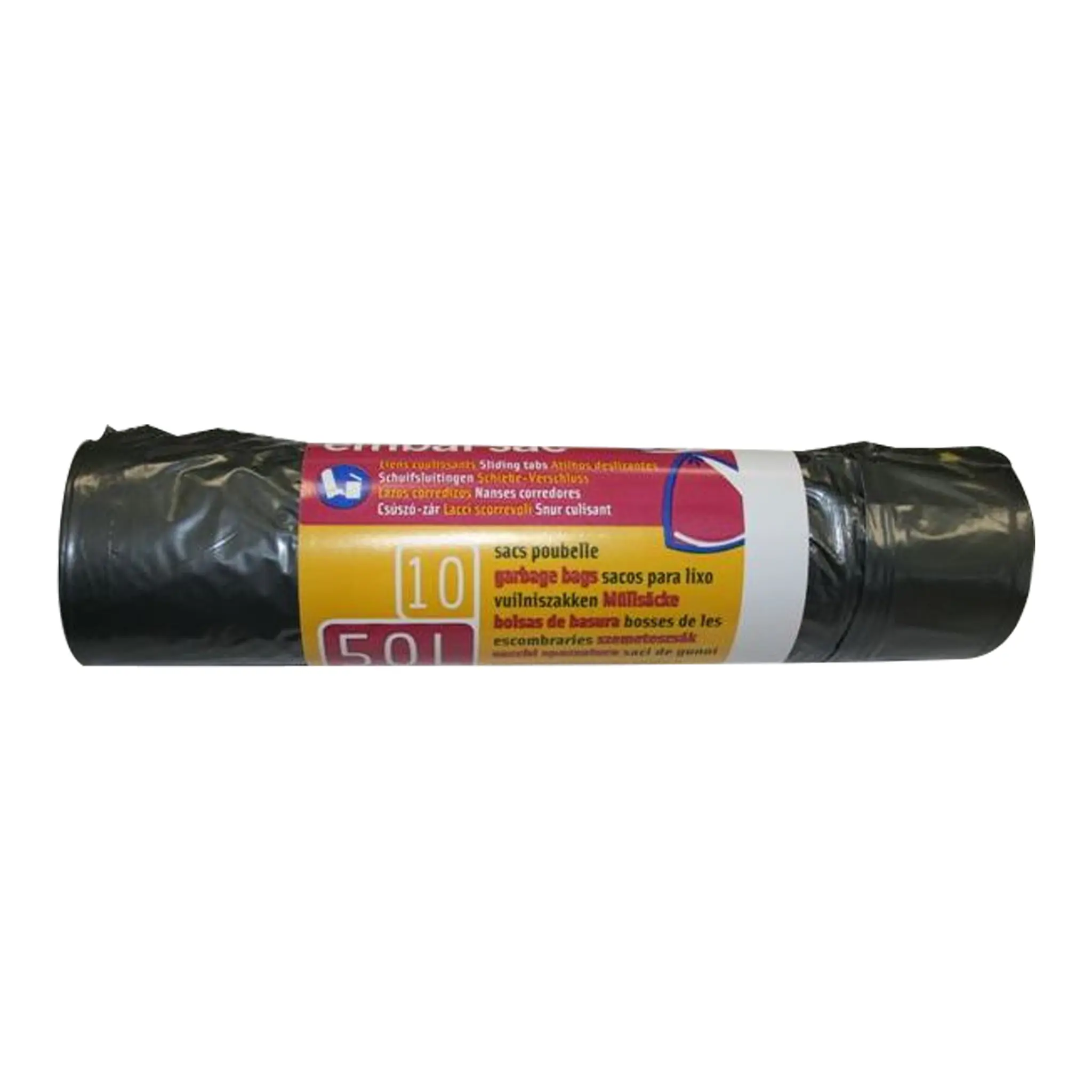 Sacs poubelle 50L à liens amovibles
