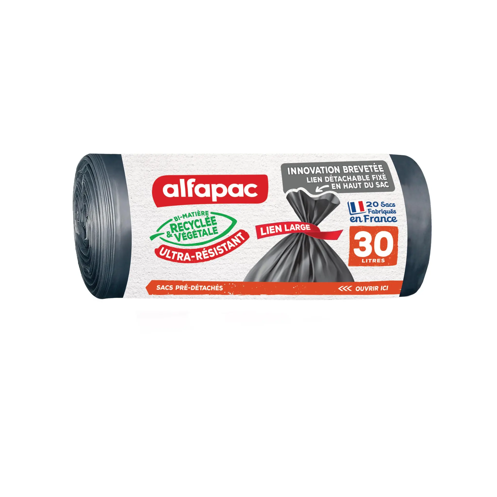 ALFAPAC Sacs poubelle d'origine végétale maxi poids 30L