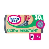 HANDY BAG Sacs poubelle recyclés ultra résistants à liens coulissants 30L