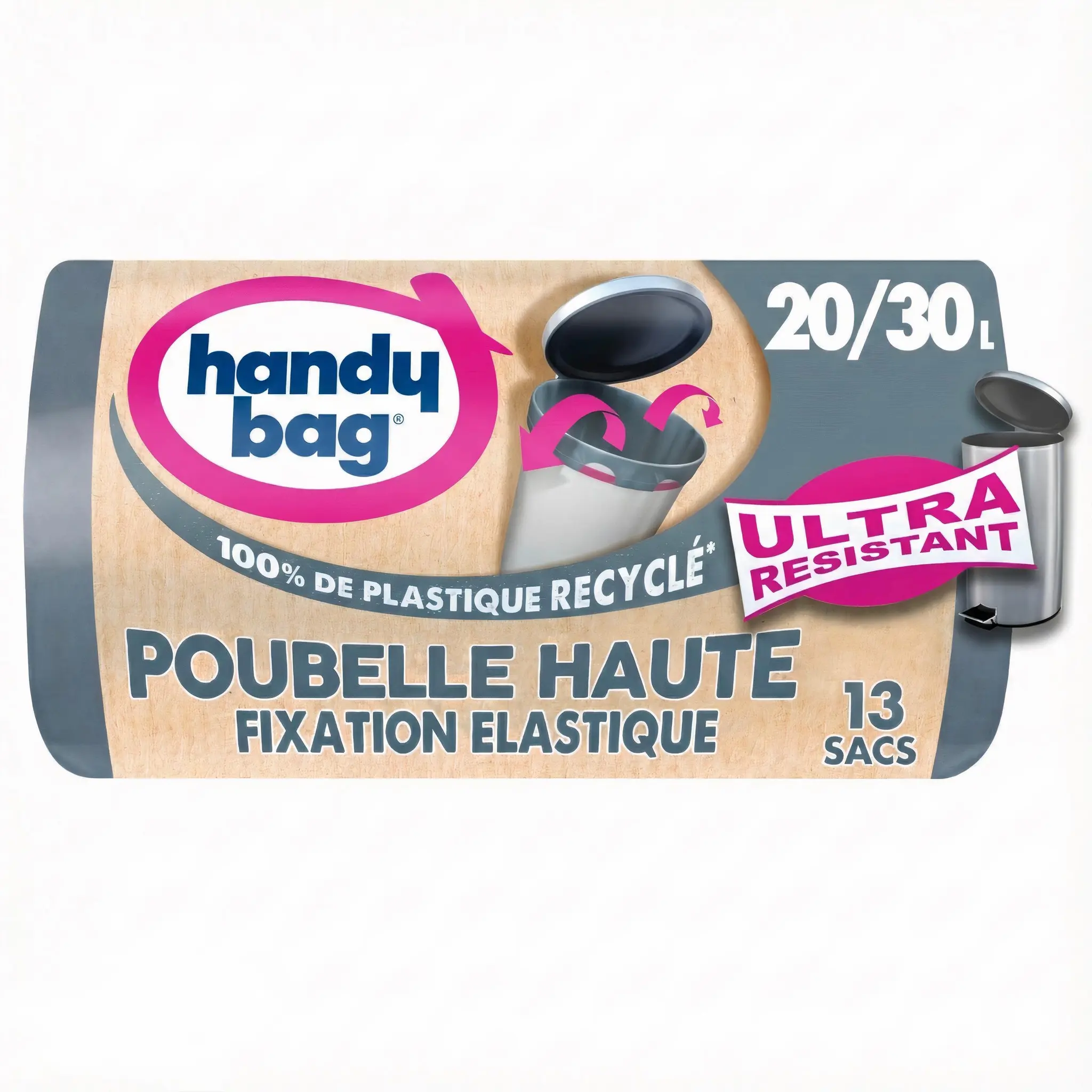 HANDY BAG Sacs poubelle haute fixation élastique matière recyclé 20l/30l