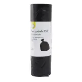 POUCE Sacs poubelle à liens amovibles 100L