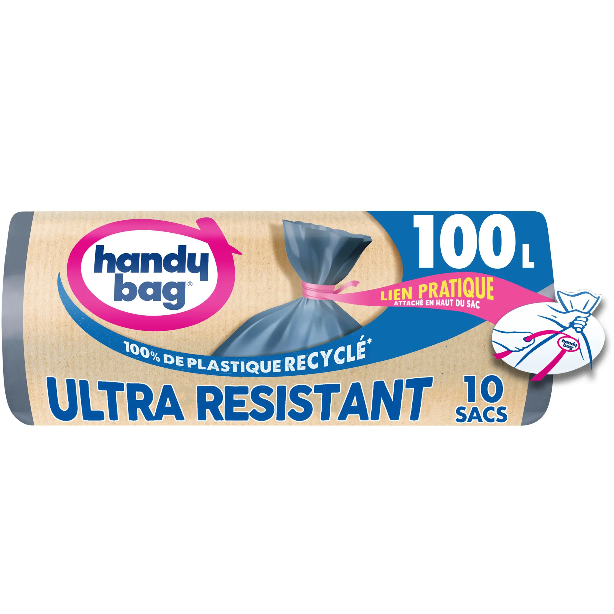 HANDY BAG Sacs poubelle à liens 100L