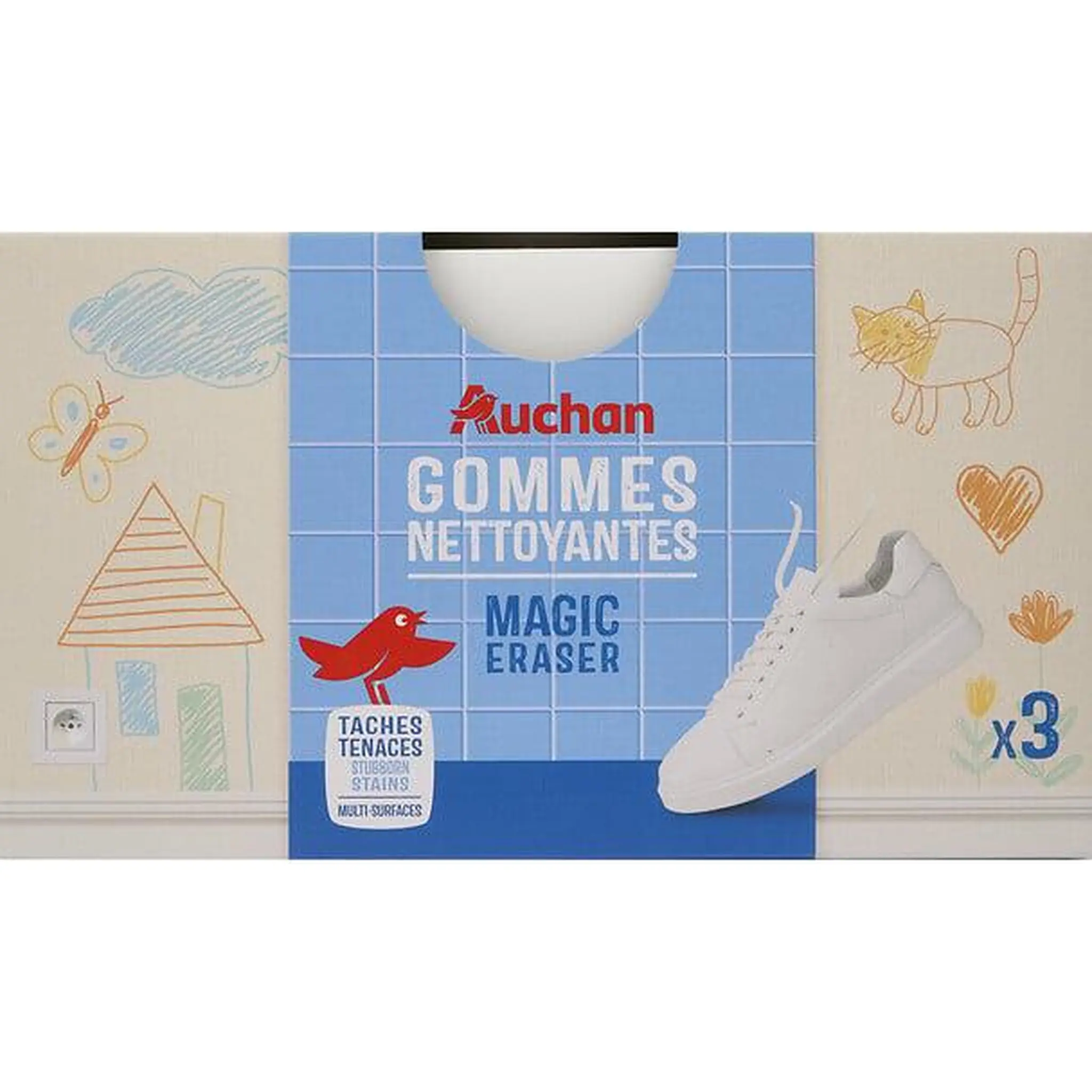 AUCHAN Gomme nettoyante magique